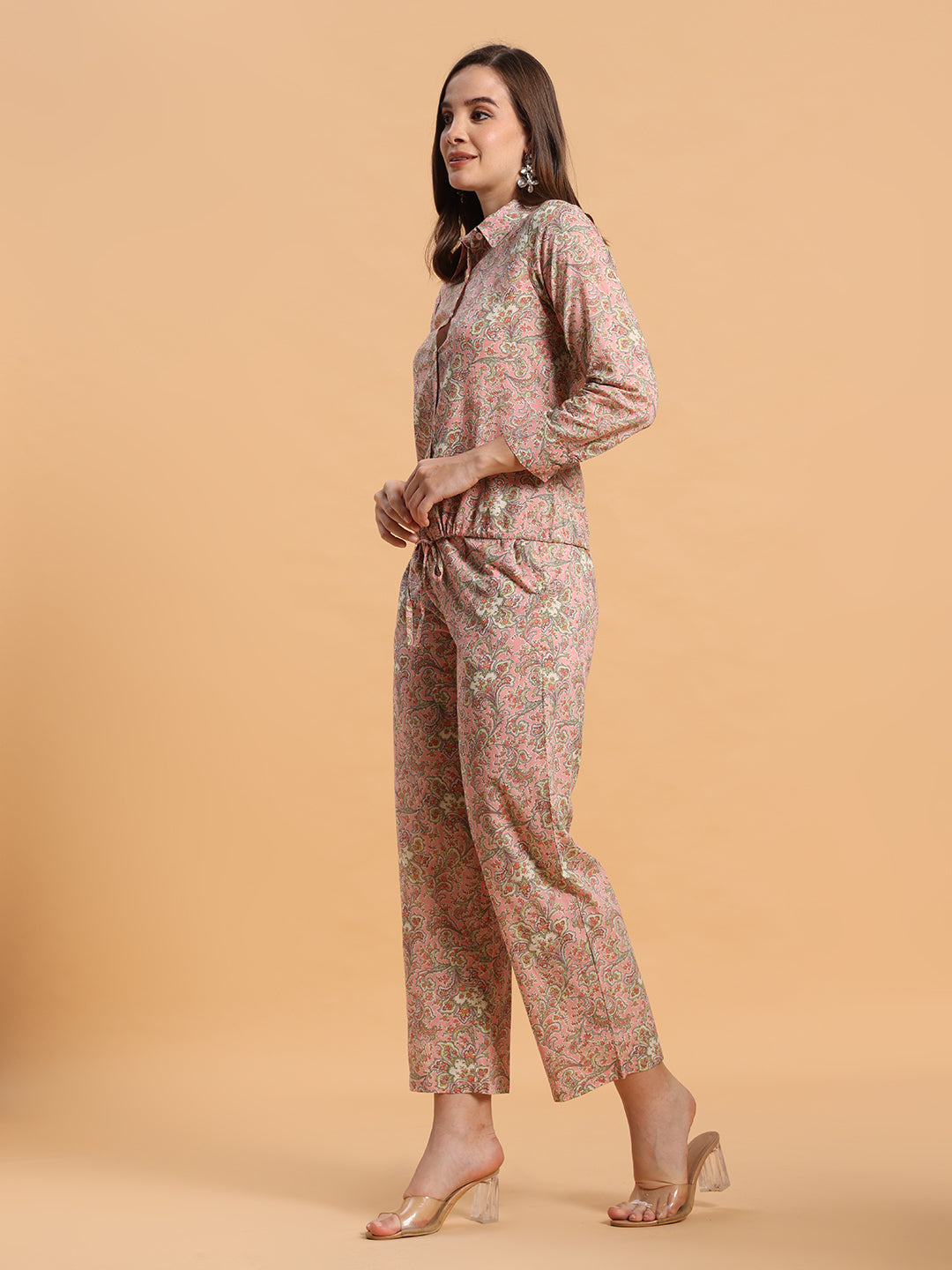 Drawstring shirt co-ord