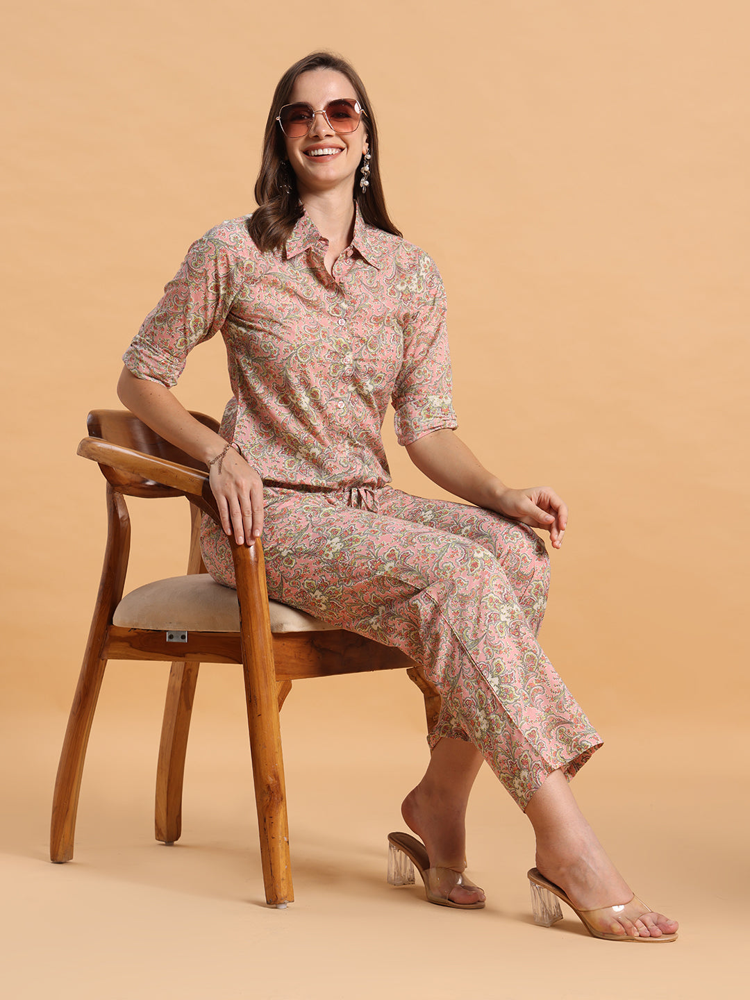 Drawstring shirt co-ord