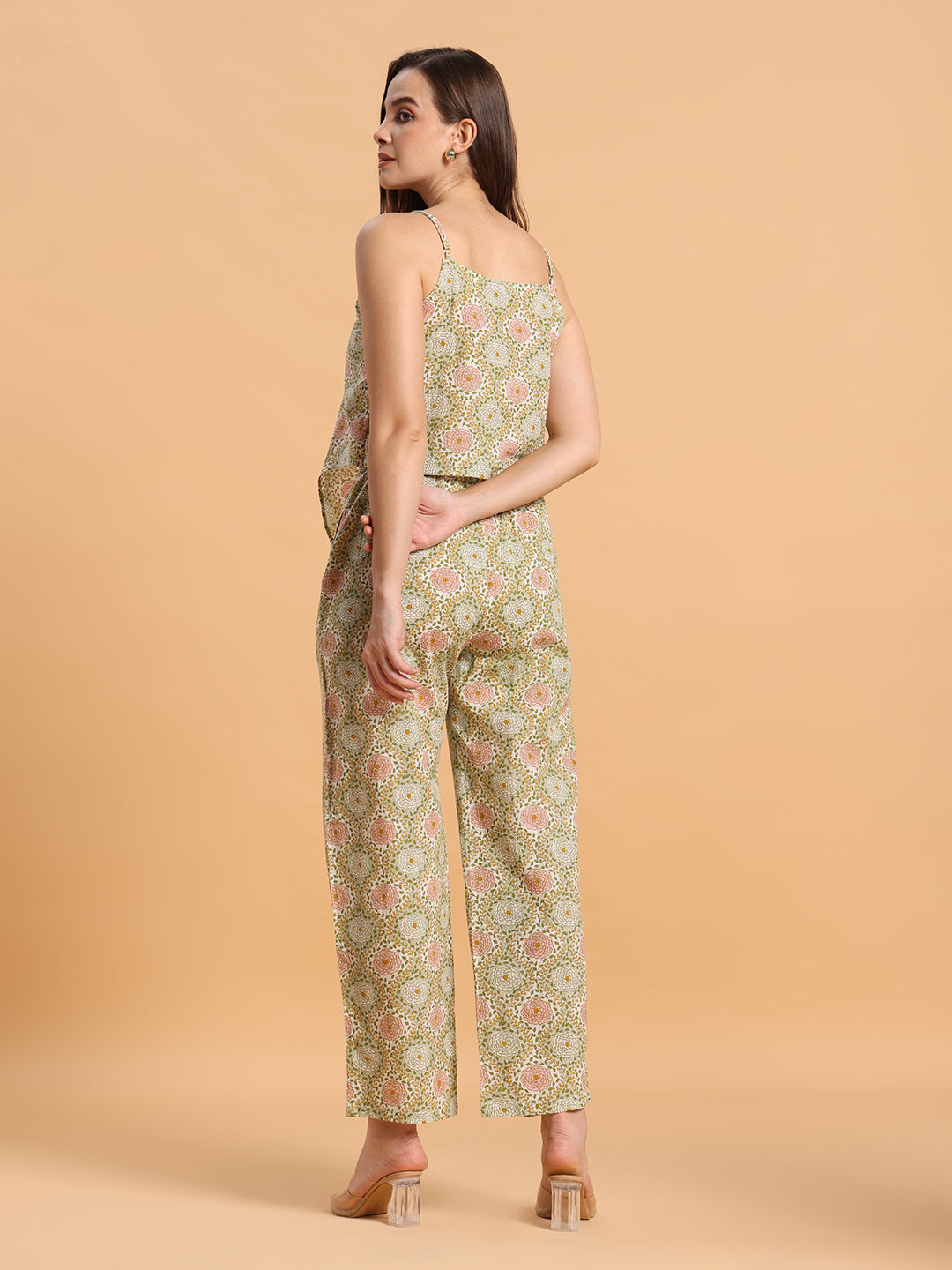 Sage block printed co-ord