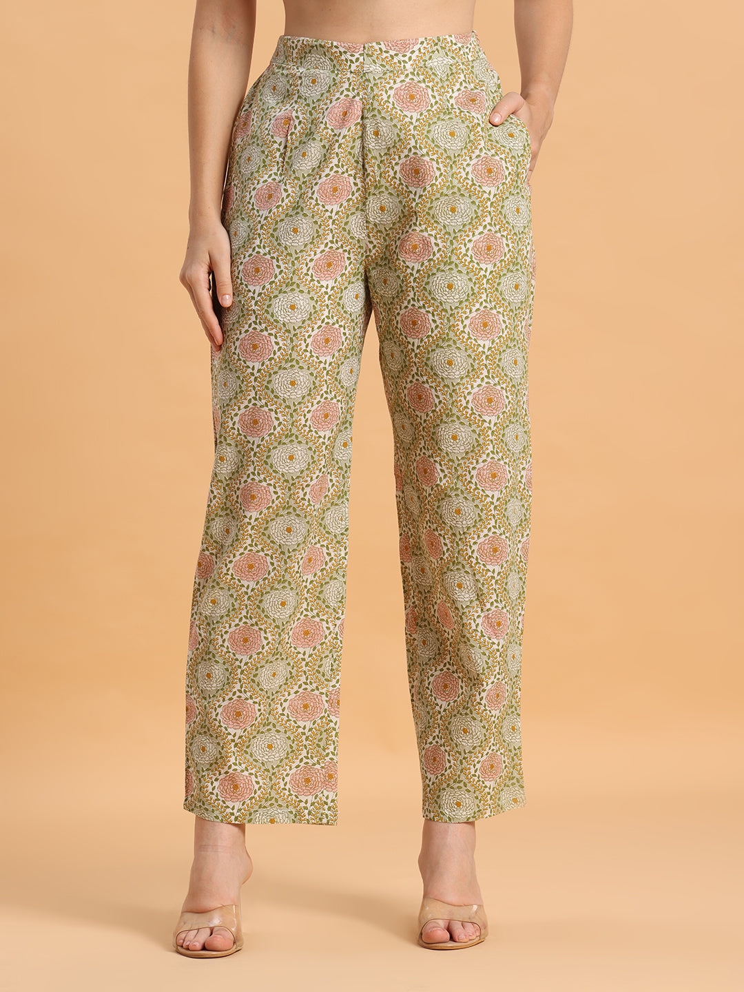 Sage block printed co-ord