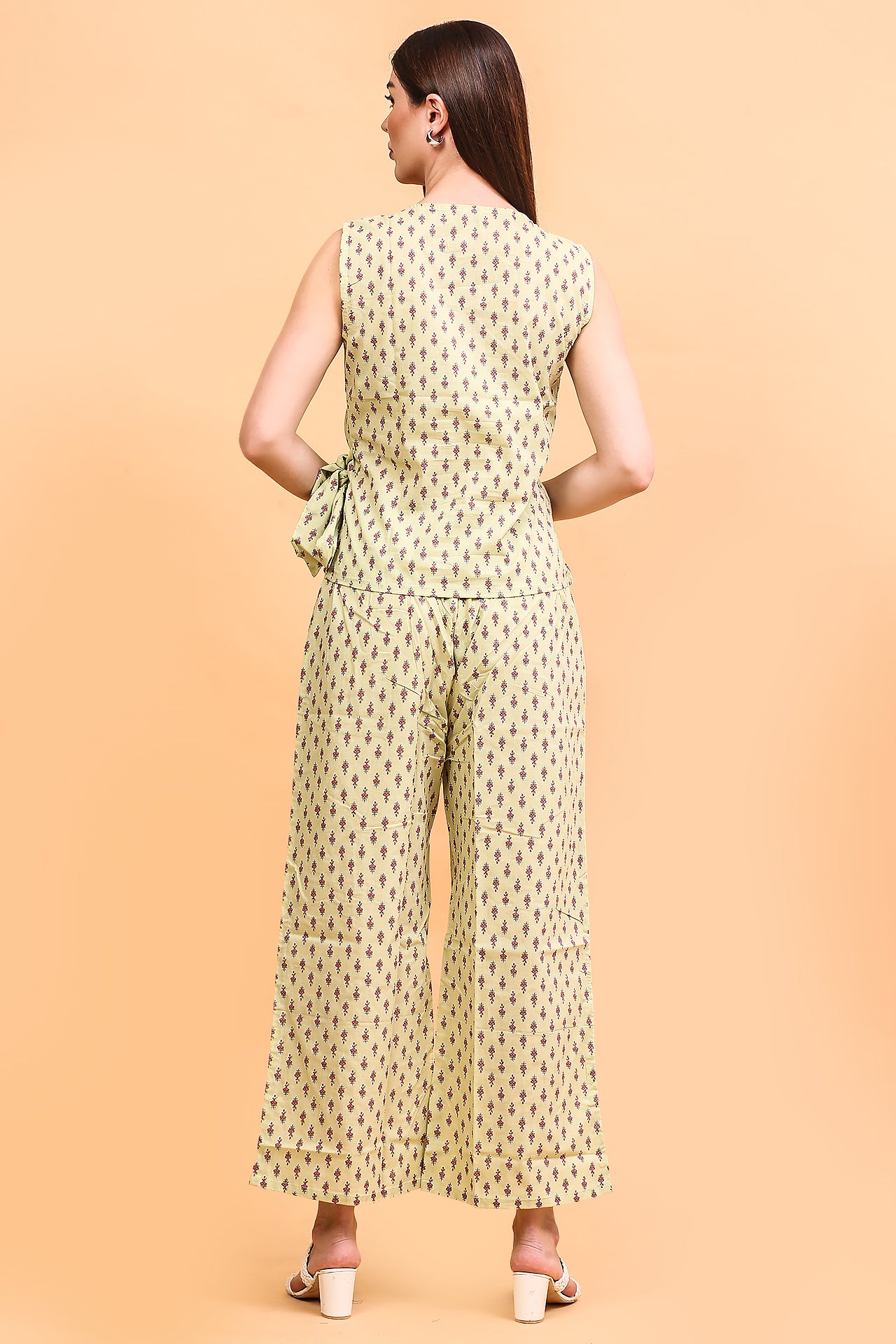 Yellow tie-up co-ord set