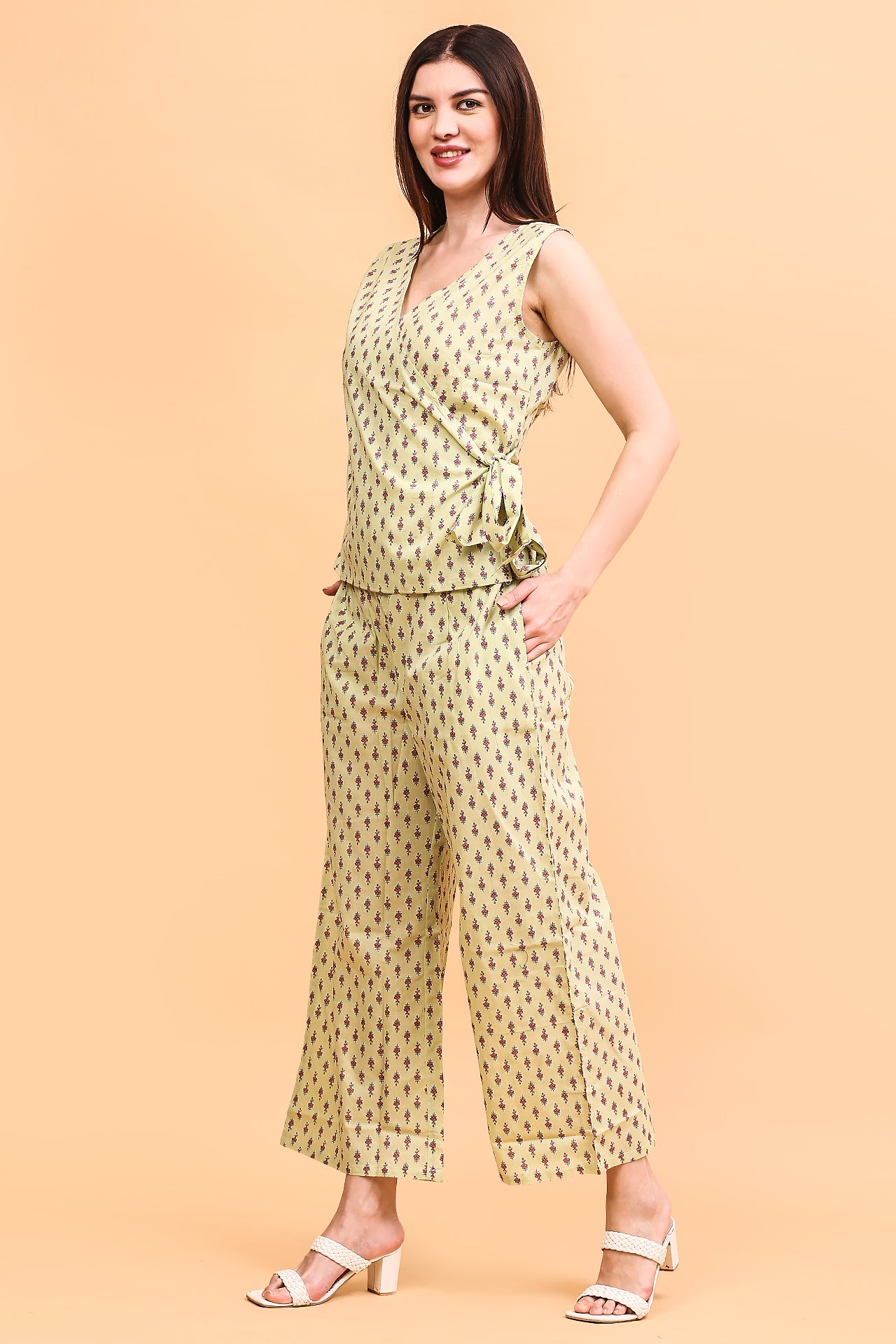 Yellow tie-up co-ord set