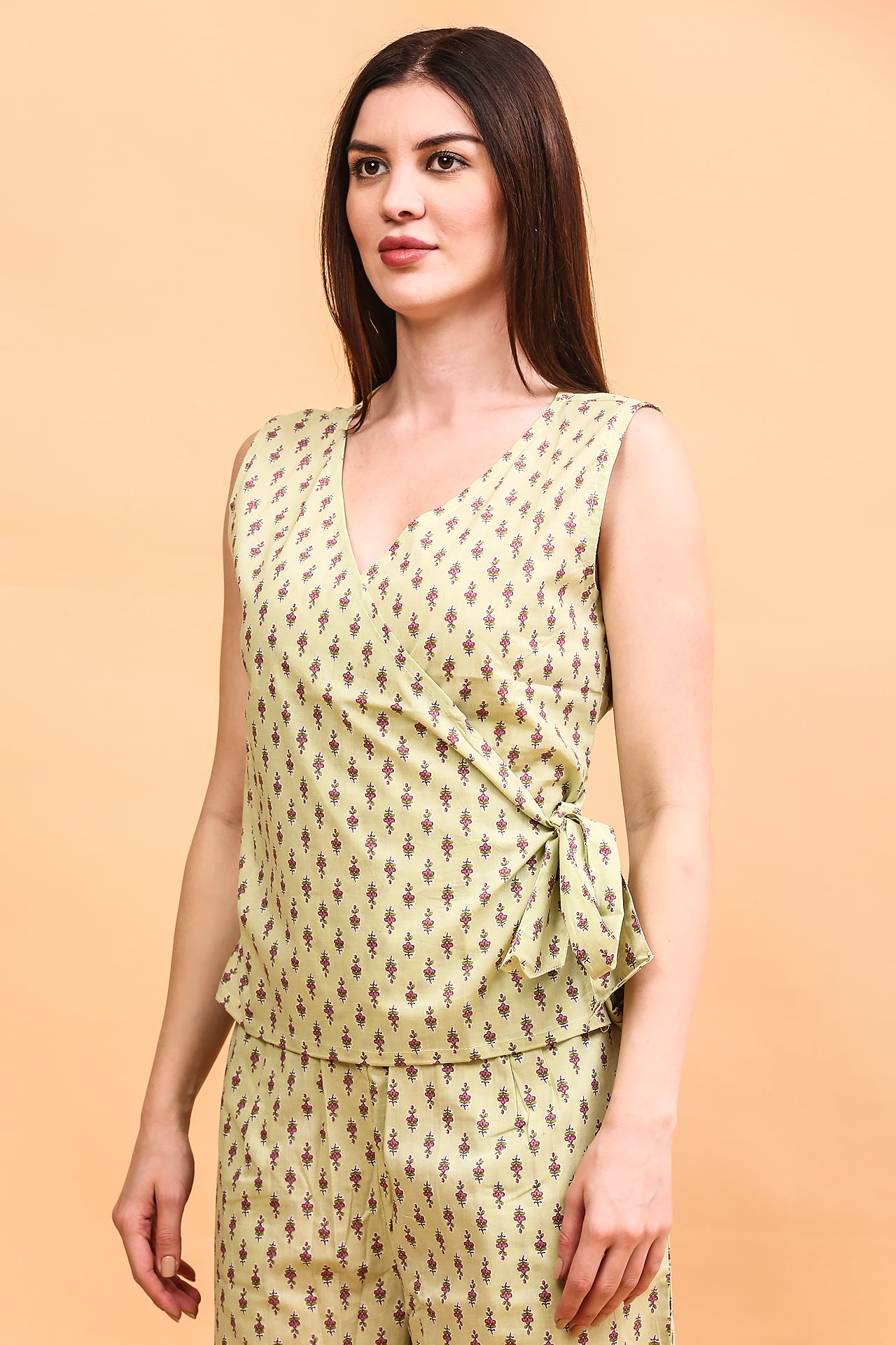 Yellow tie-up co-ord set