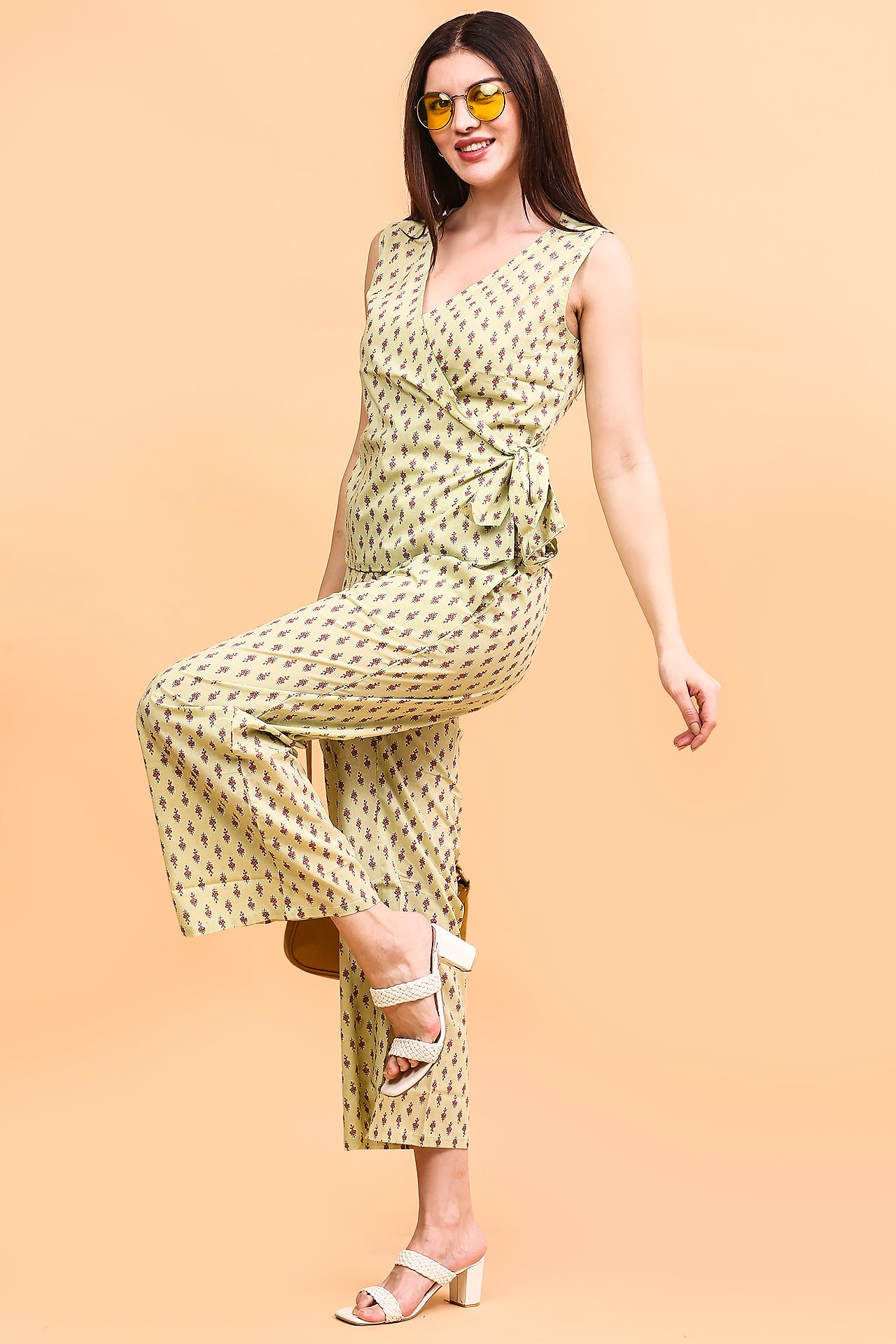 Yellow tie-up co-ord set