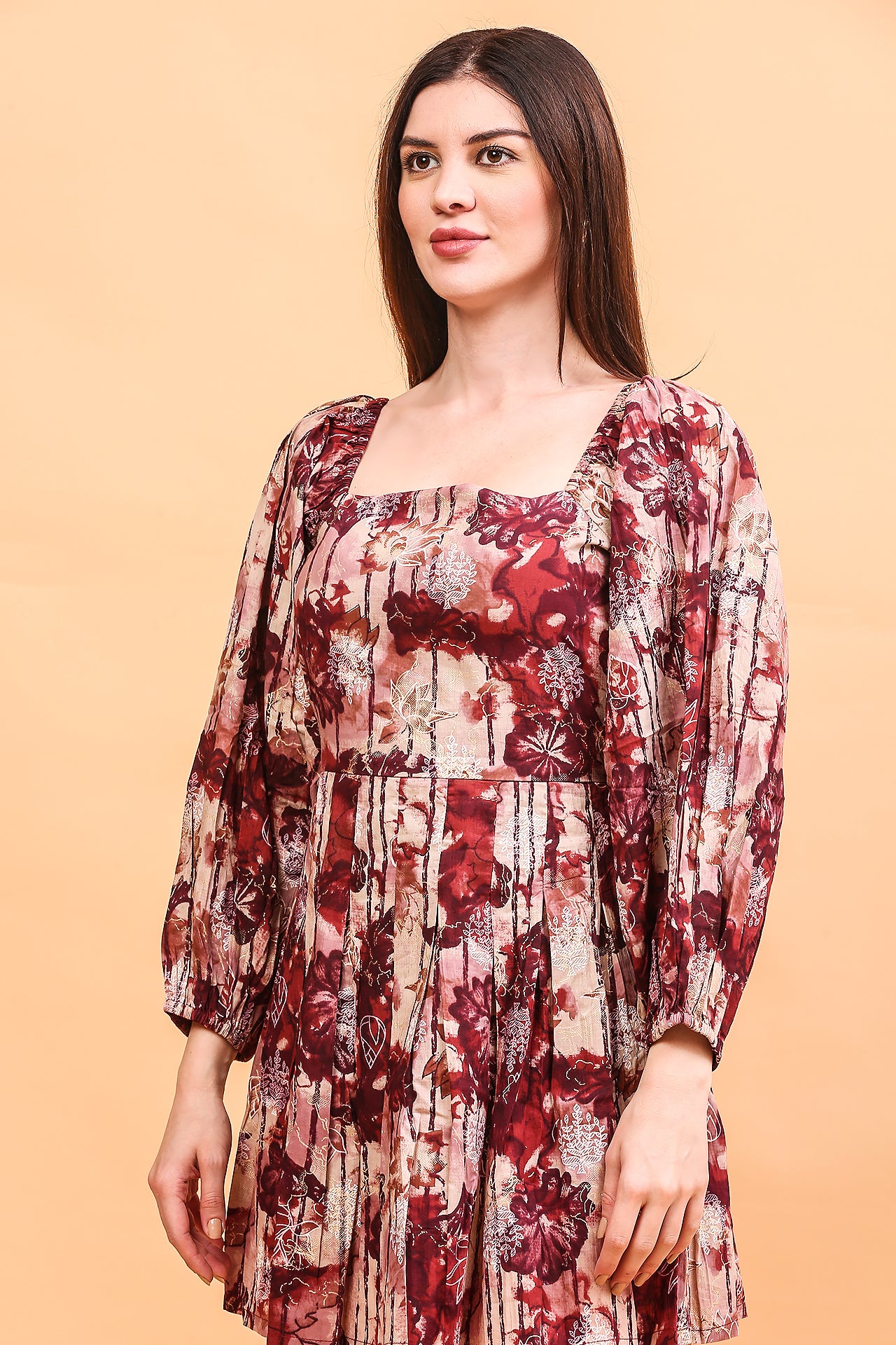 Wine roselle dress