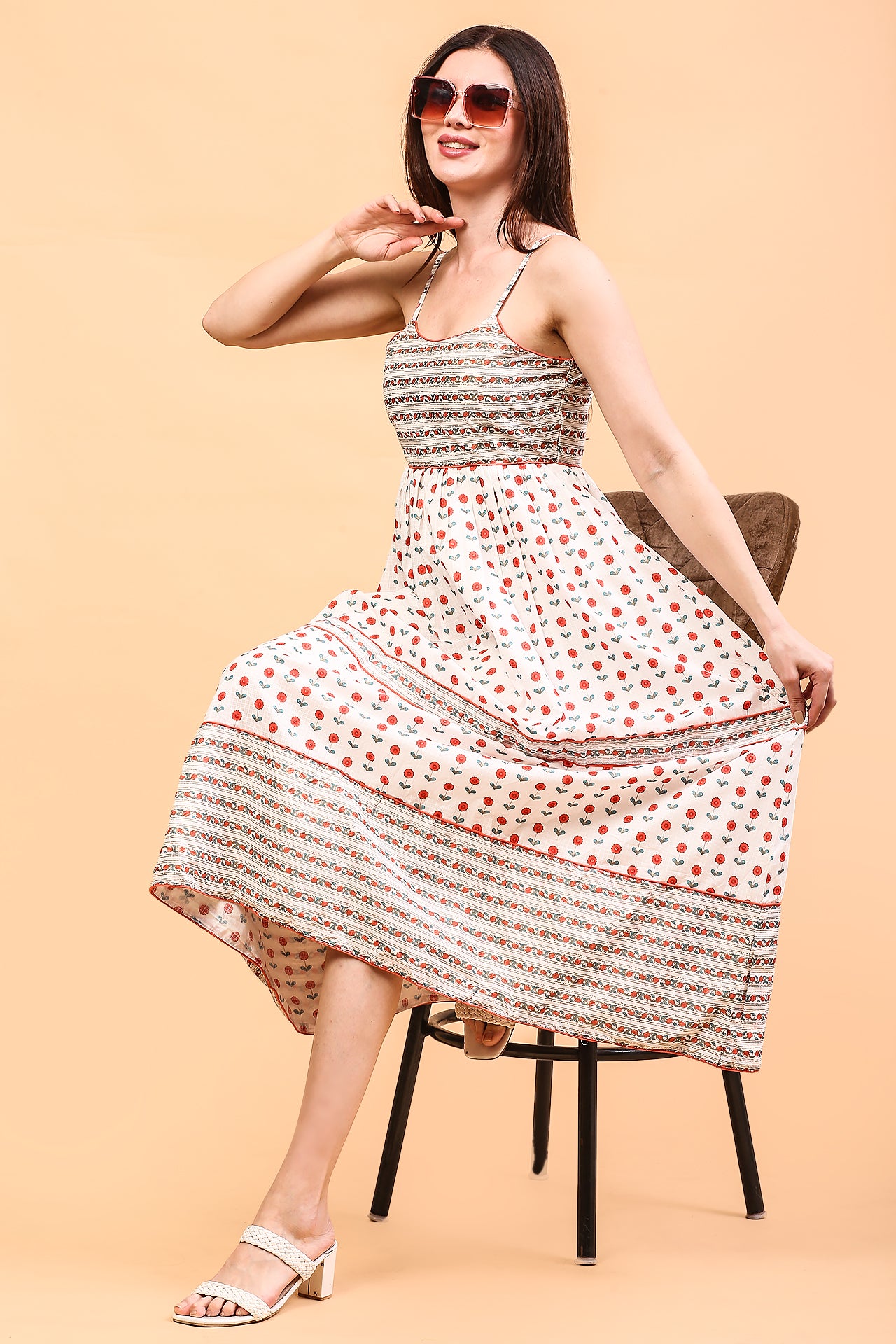White flora dress