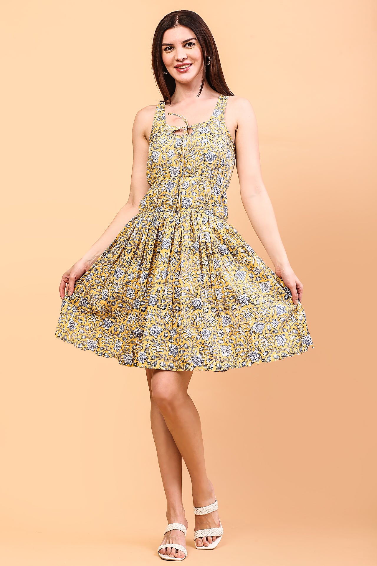 Yellow sunflower dress