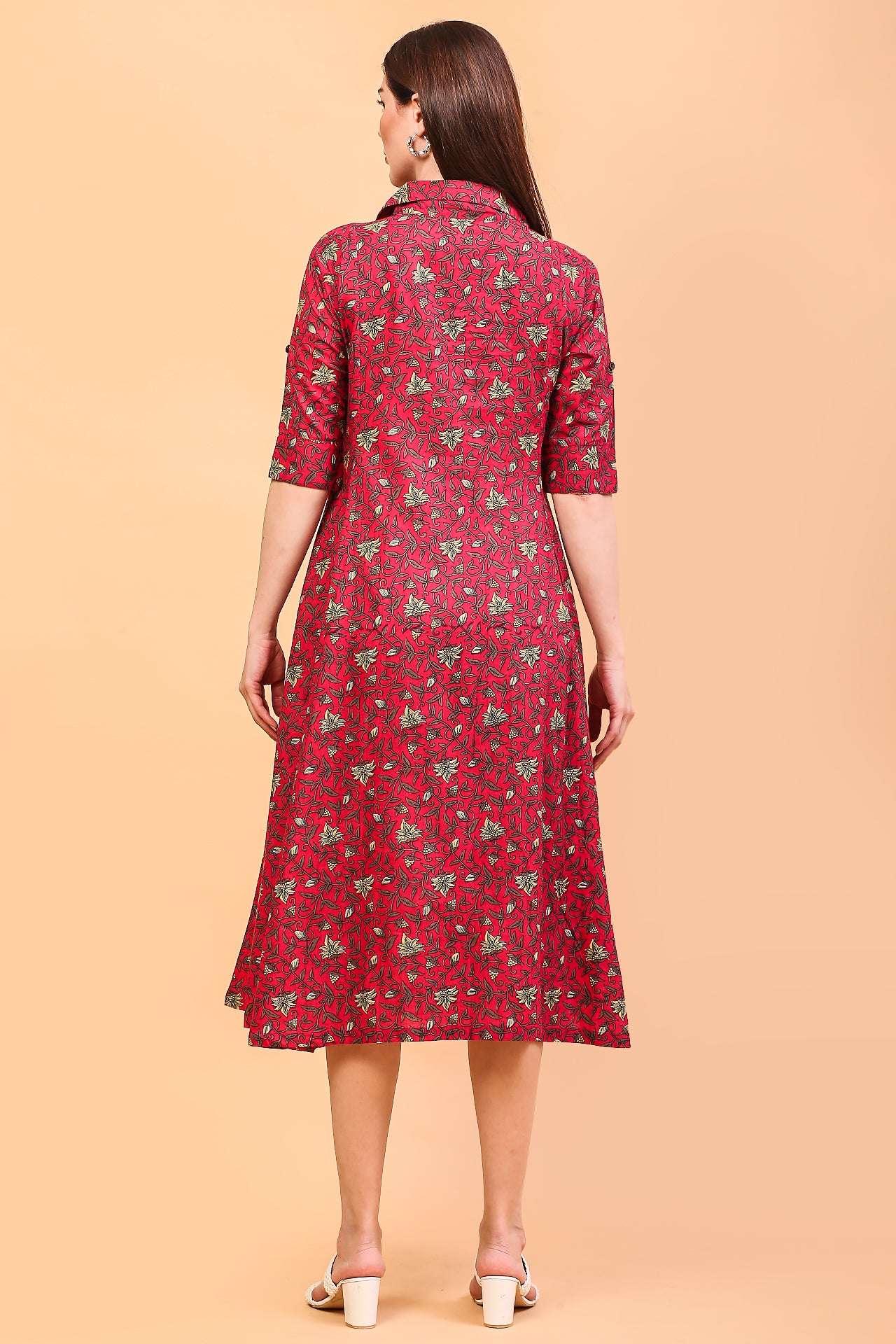 Magenta daffodil dress