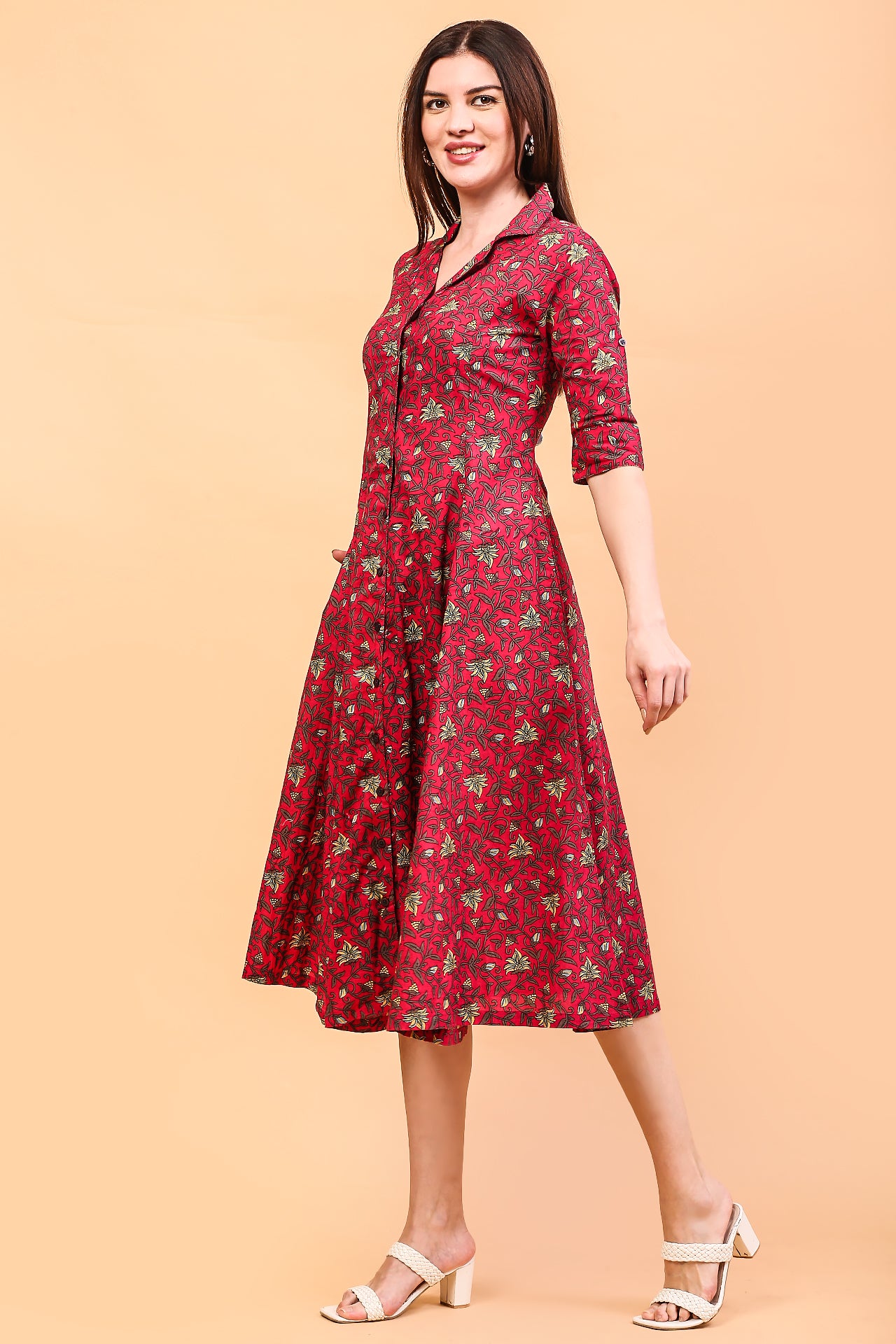 Magenta daffodil dress