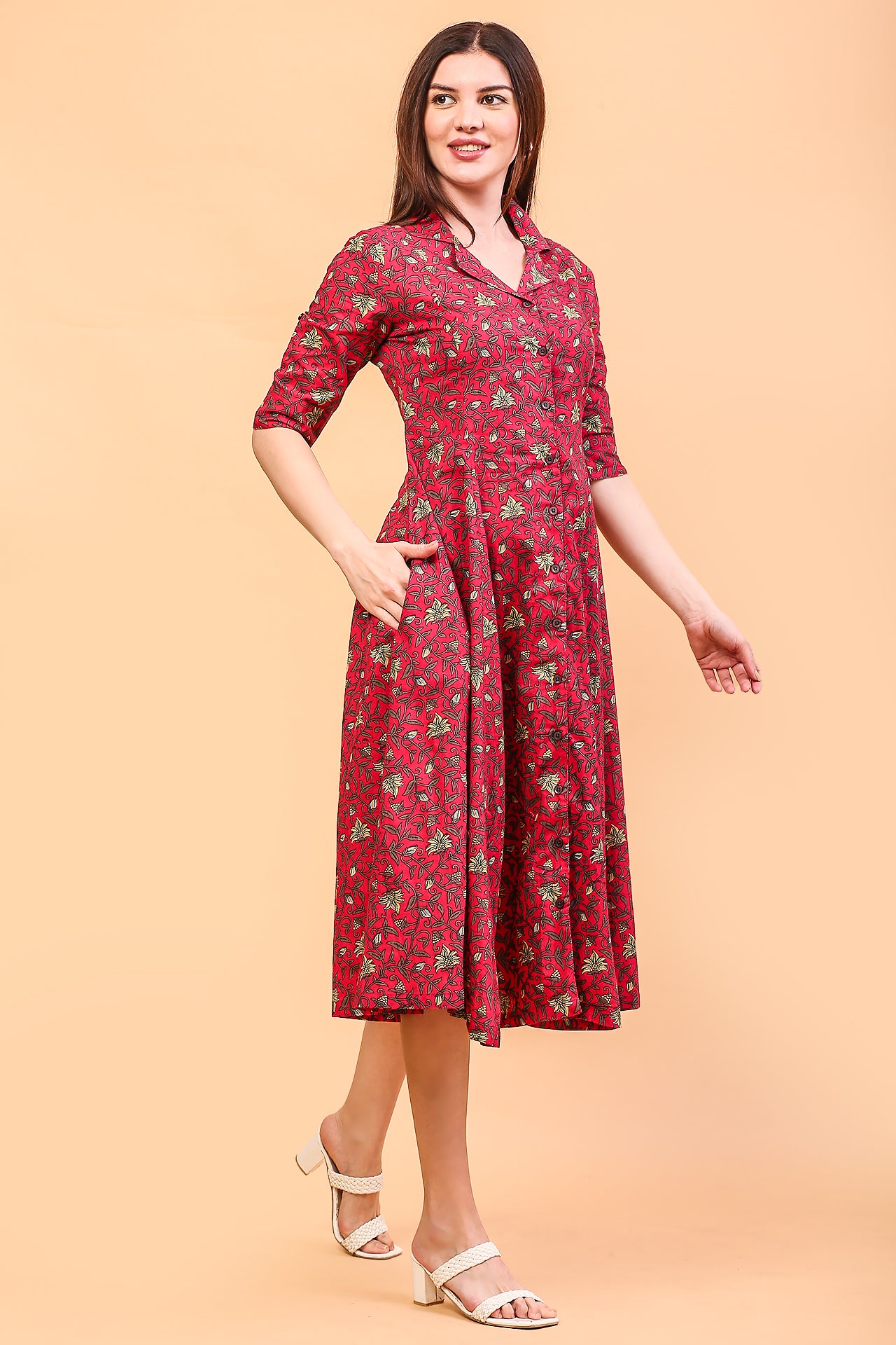 Magenta daffodil dress