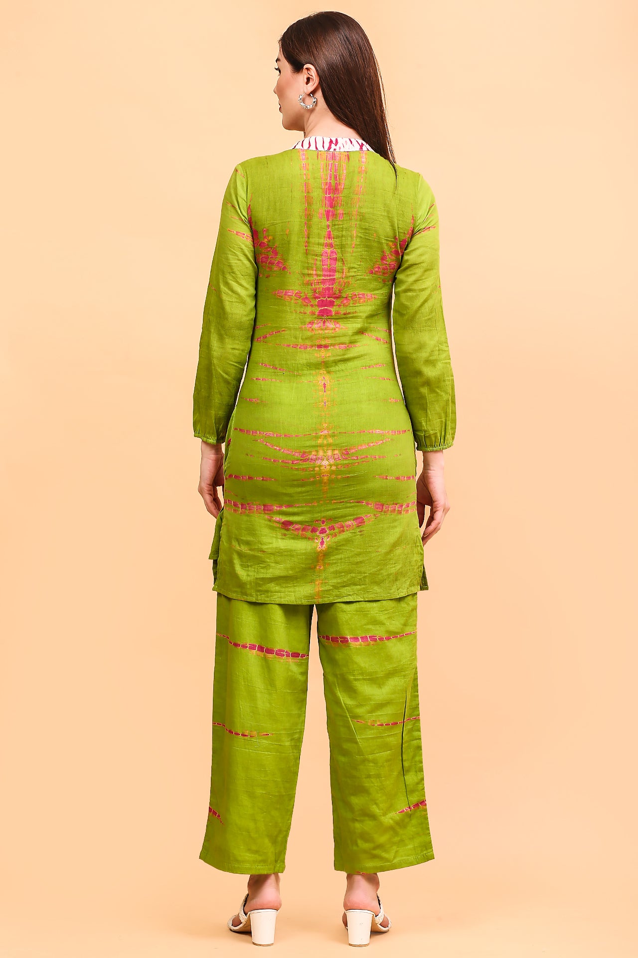 Green shibori co-ord