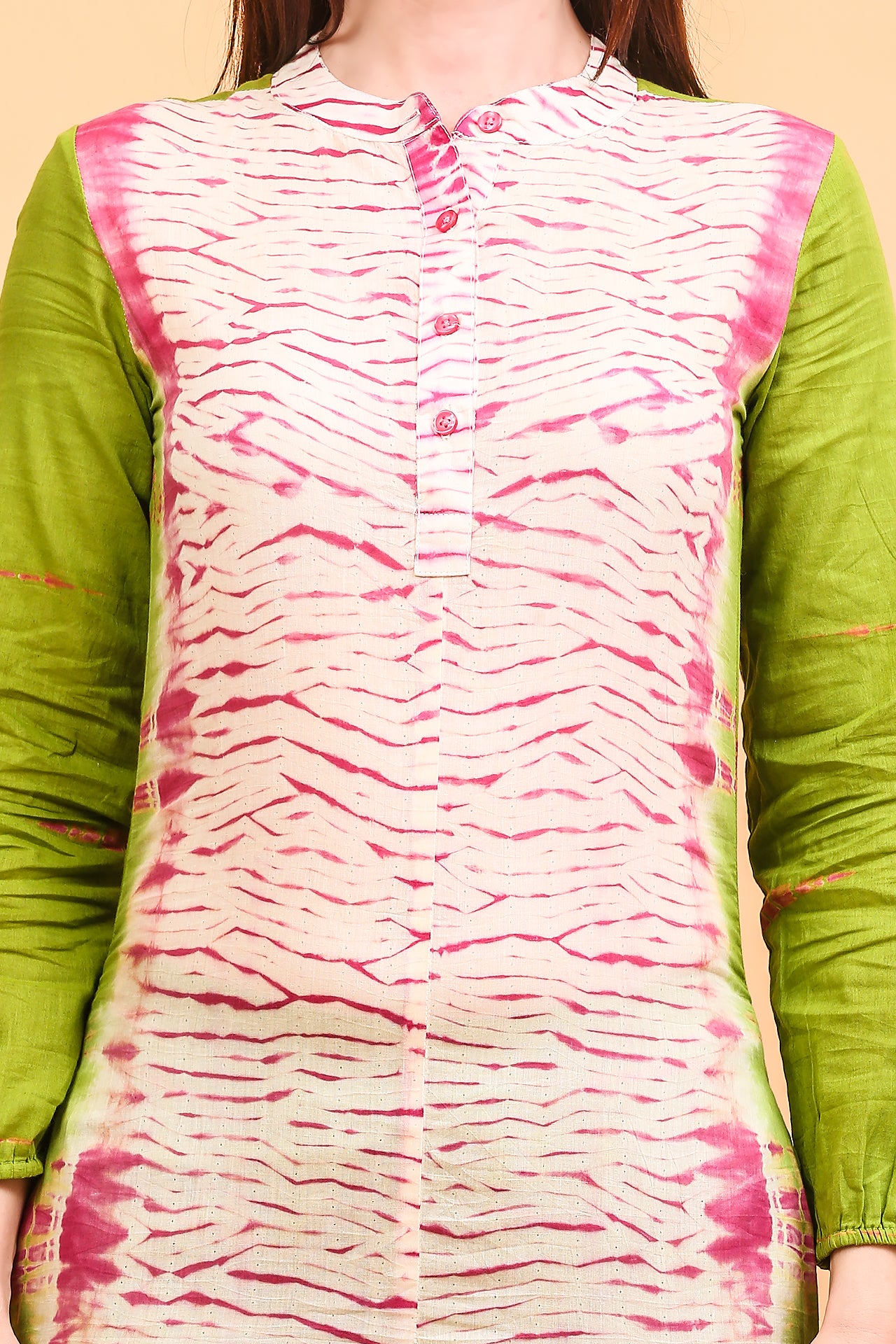 Green shibori co-ord