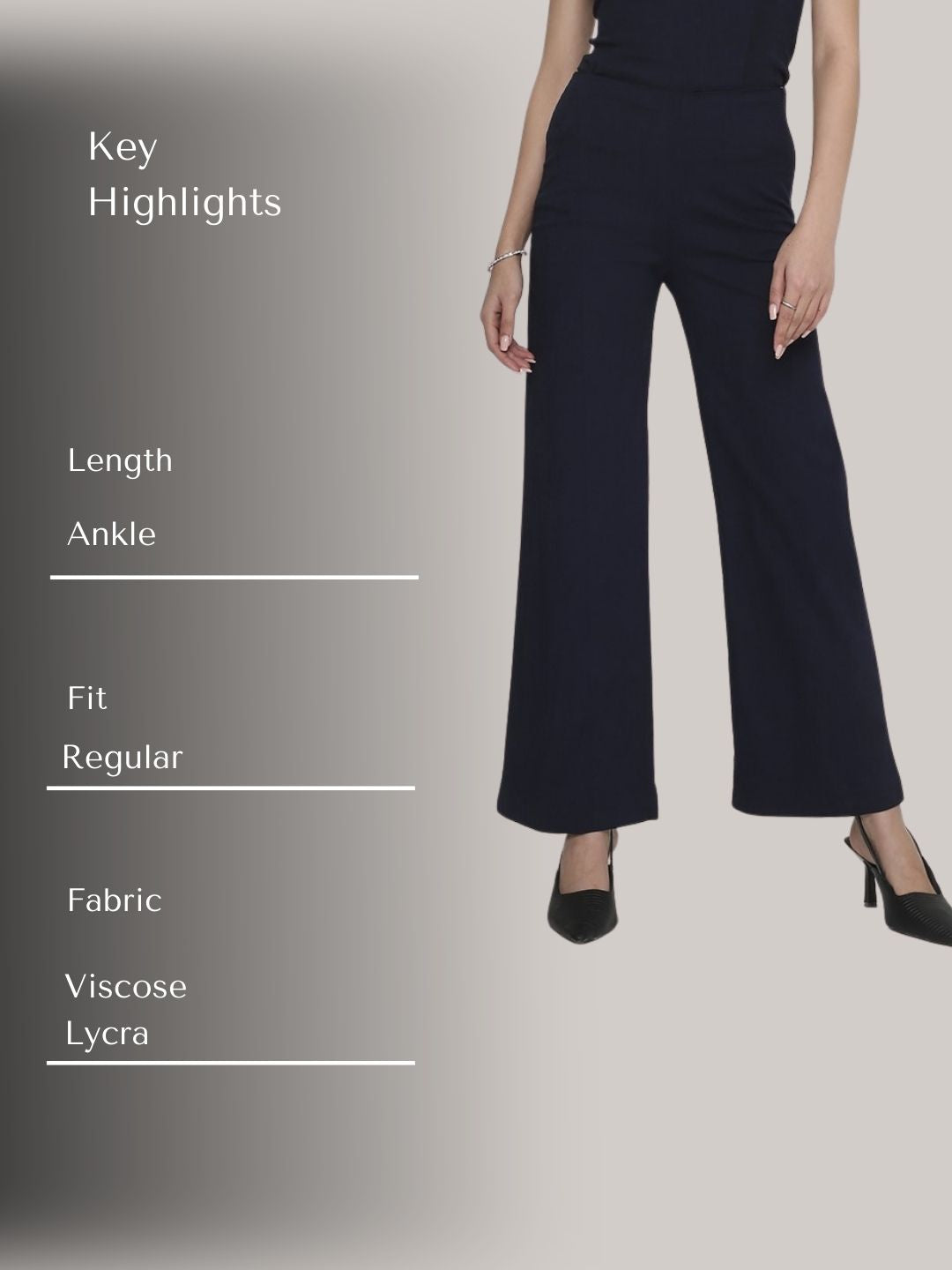 Blue Straight-Leg Seamless Trousers