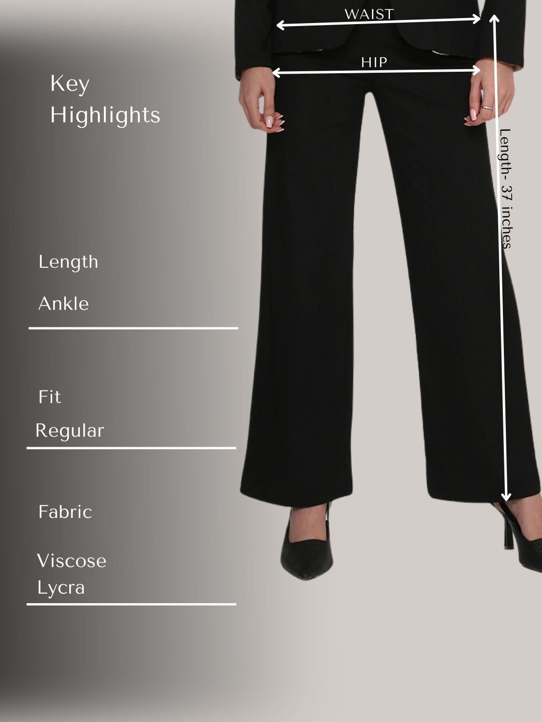 Black Straight-Leg Seamless Trousers