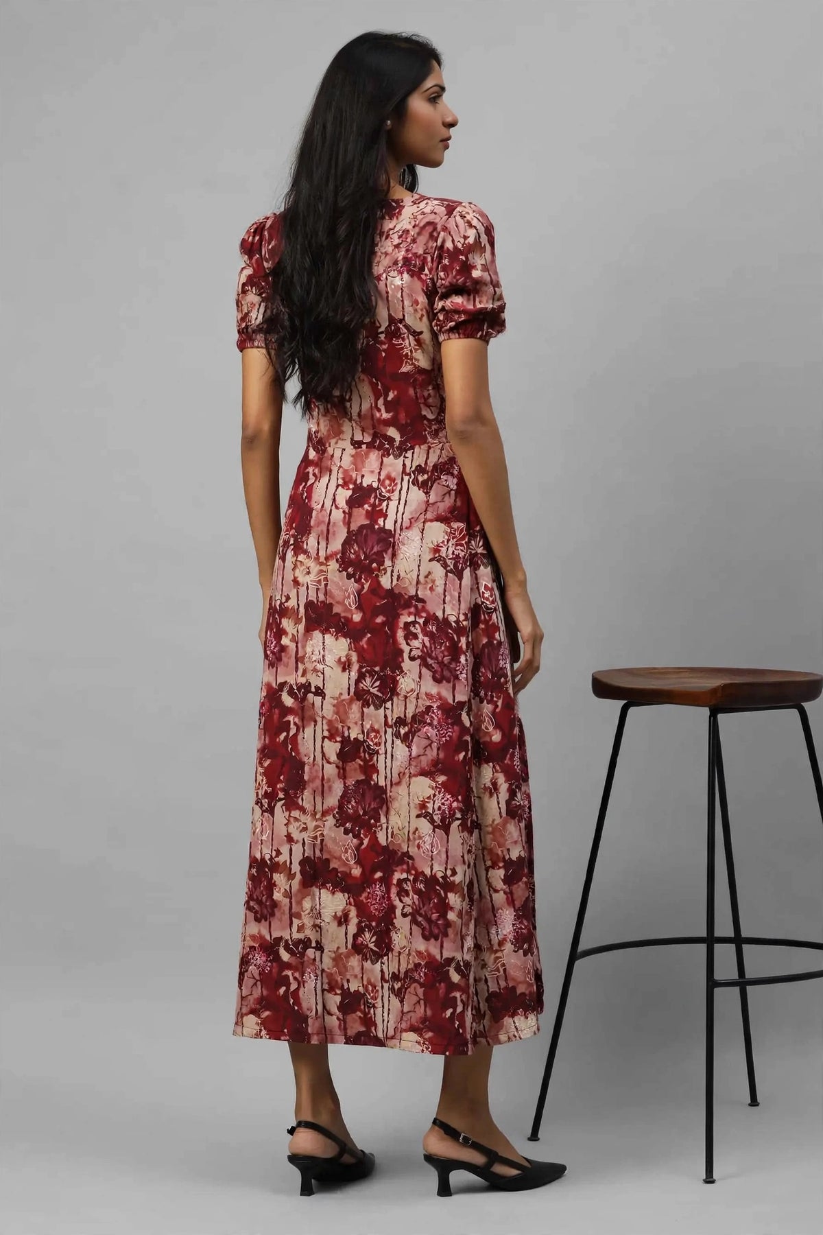 Maroon Lily Dress
