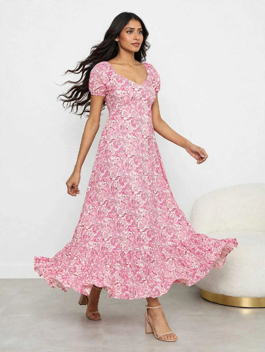 Pink Paisley Dress