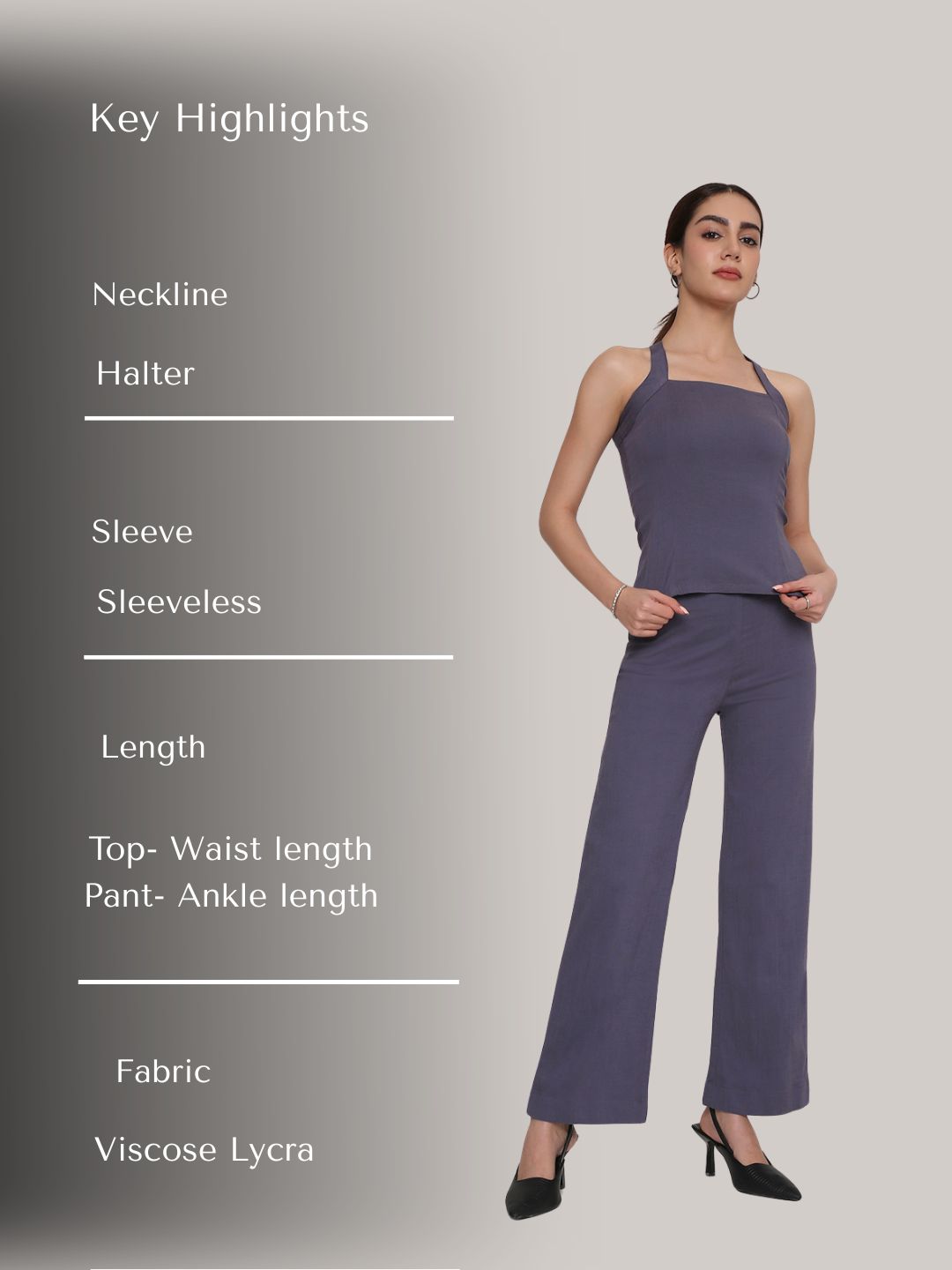 Sleek Square-Neck Co-ord Set