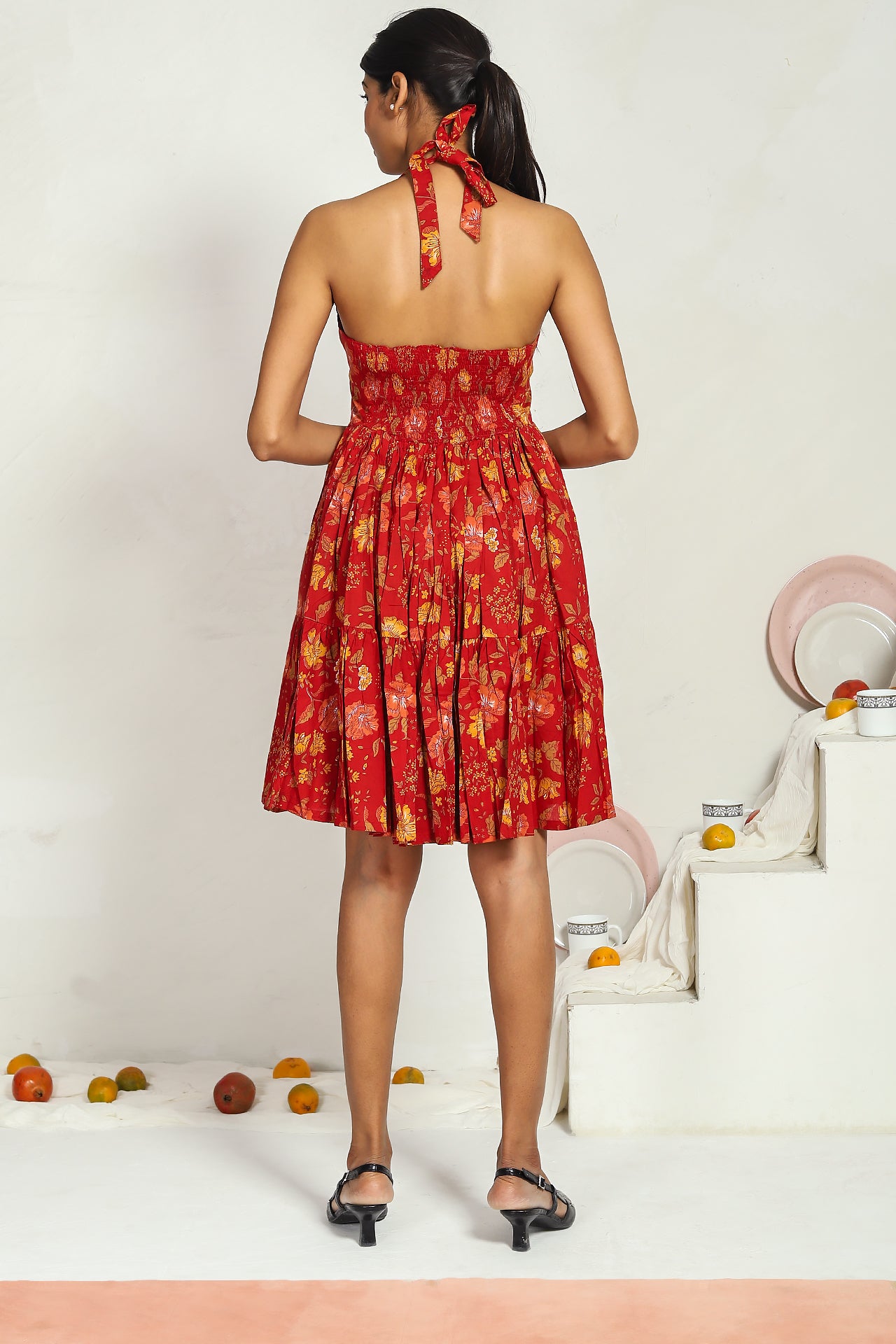 Red Halter Mini Dress