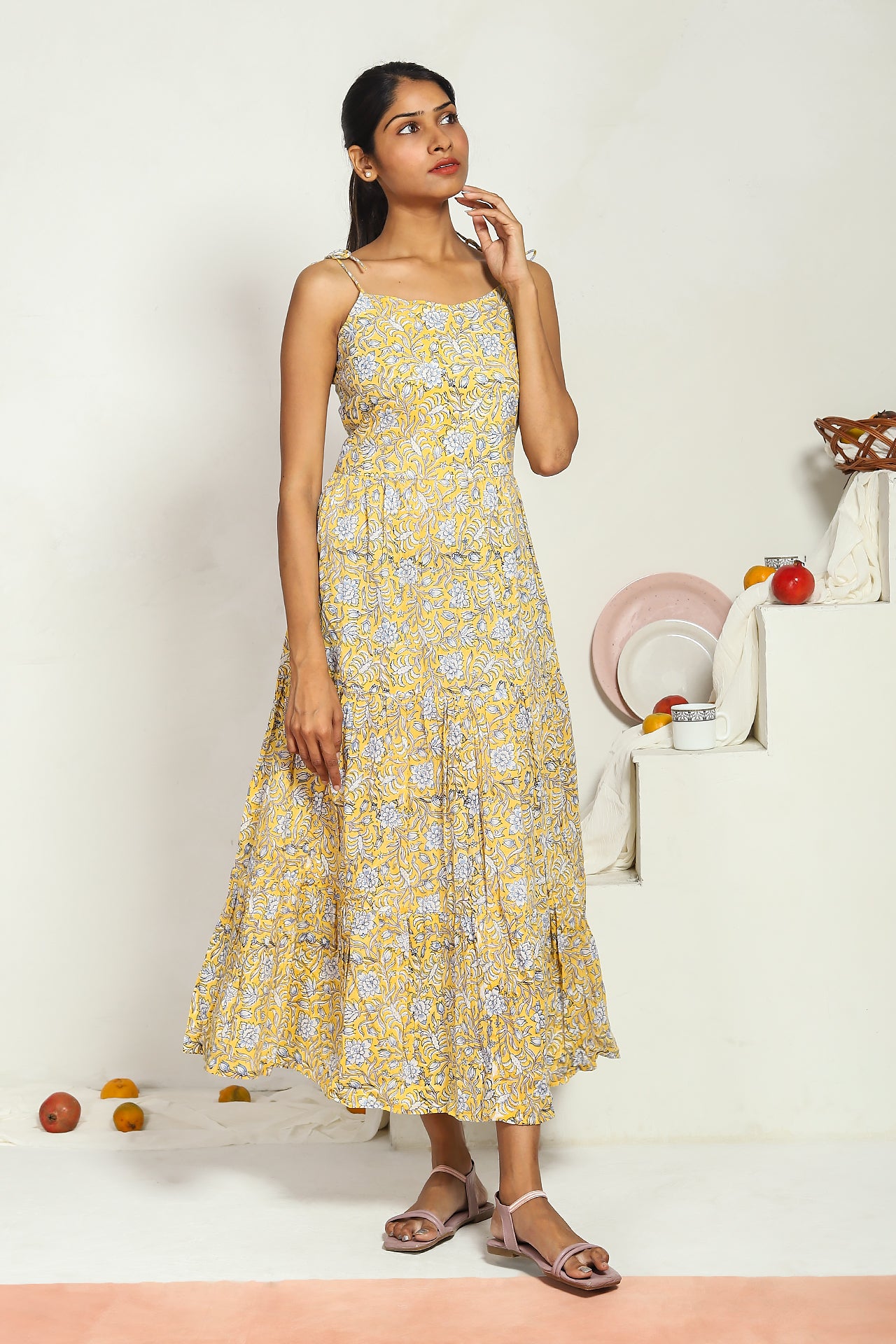 Yellow Peony Dress