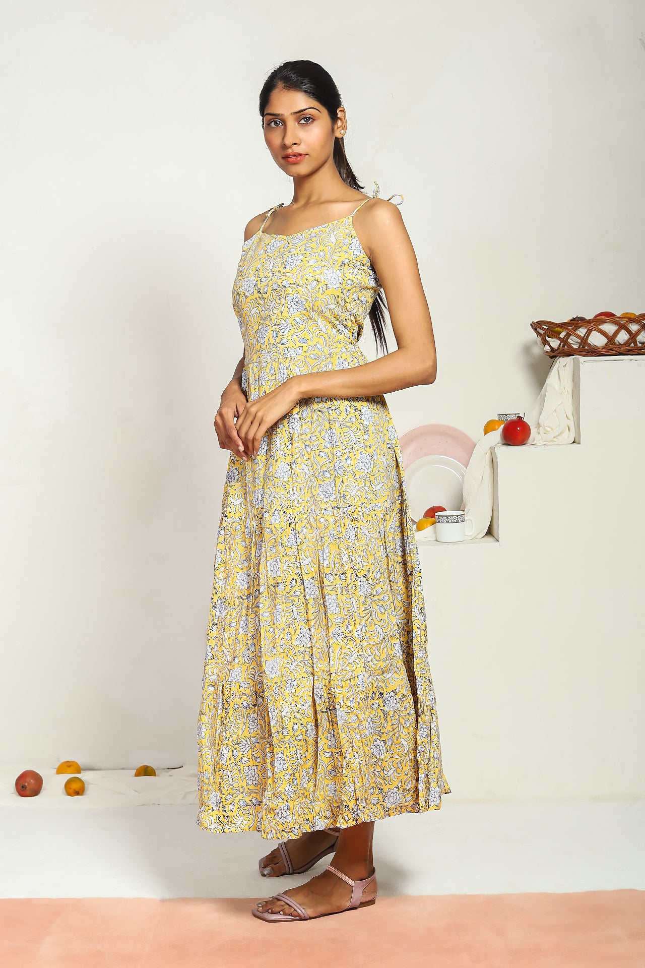 Yellow Peony Dress