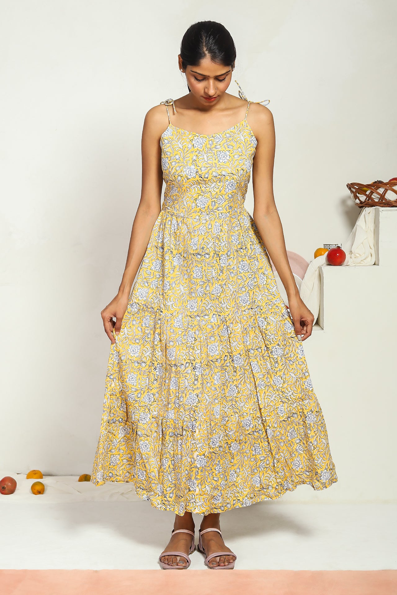 Yellow Peony Dress