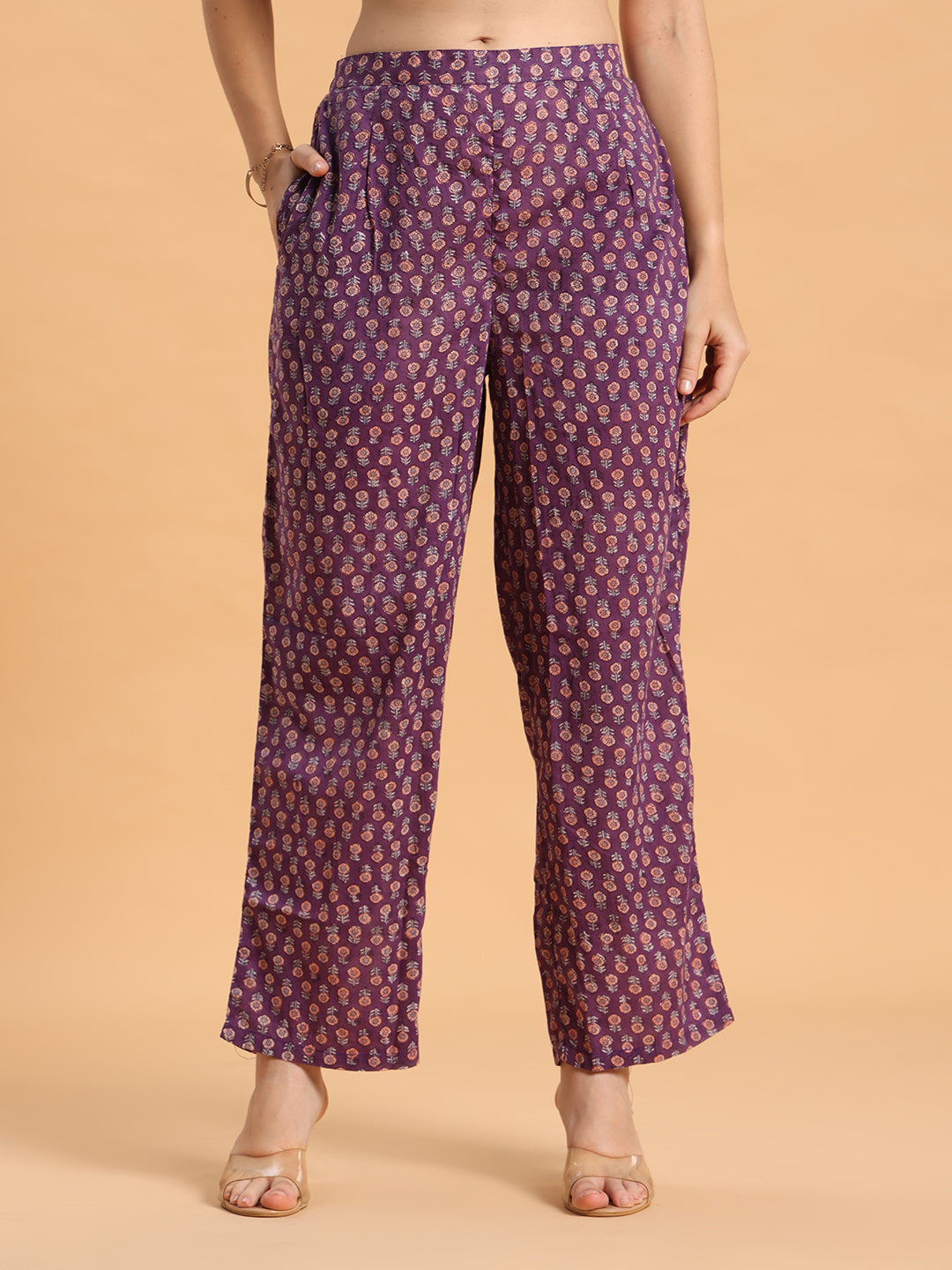 Purple kurta sharara set