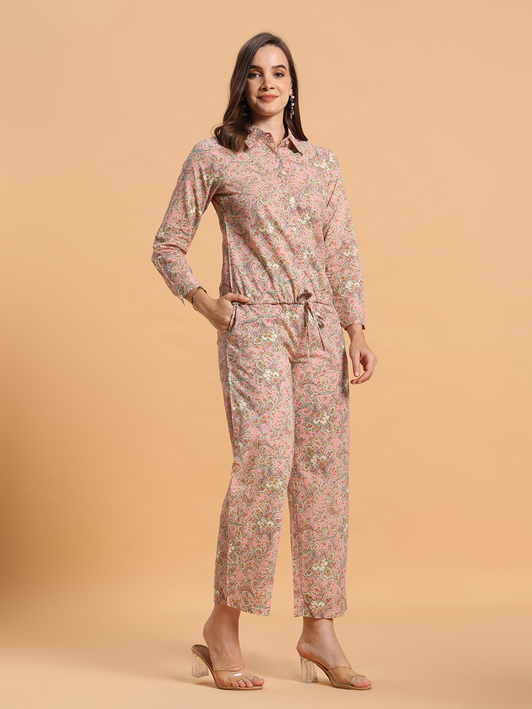 Drawstring shirt co-ord