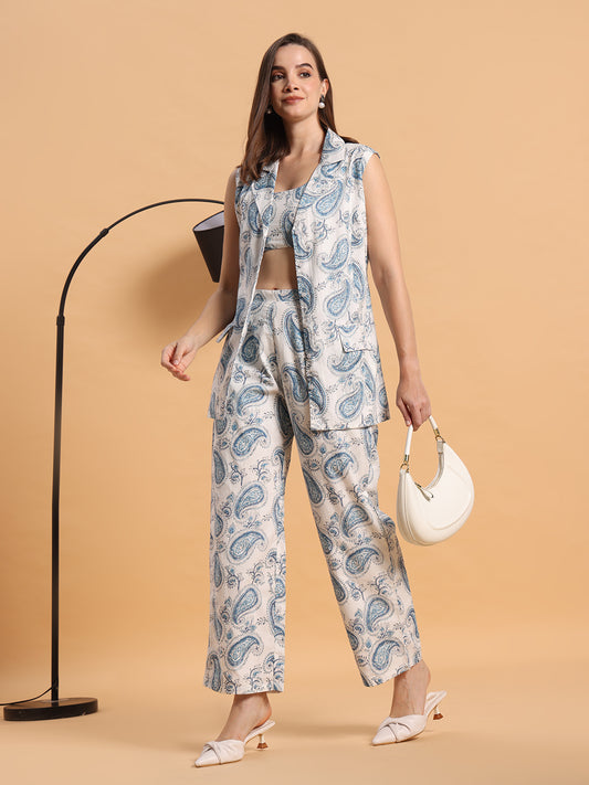 Paisley blazer set