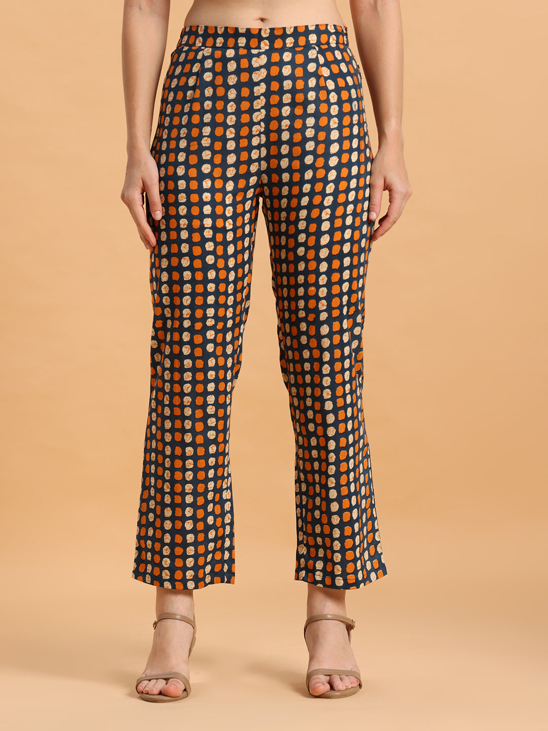 Geometric print A-line kurta set