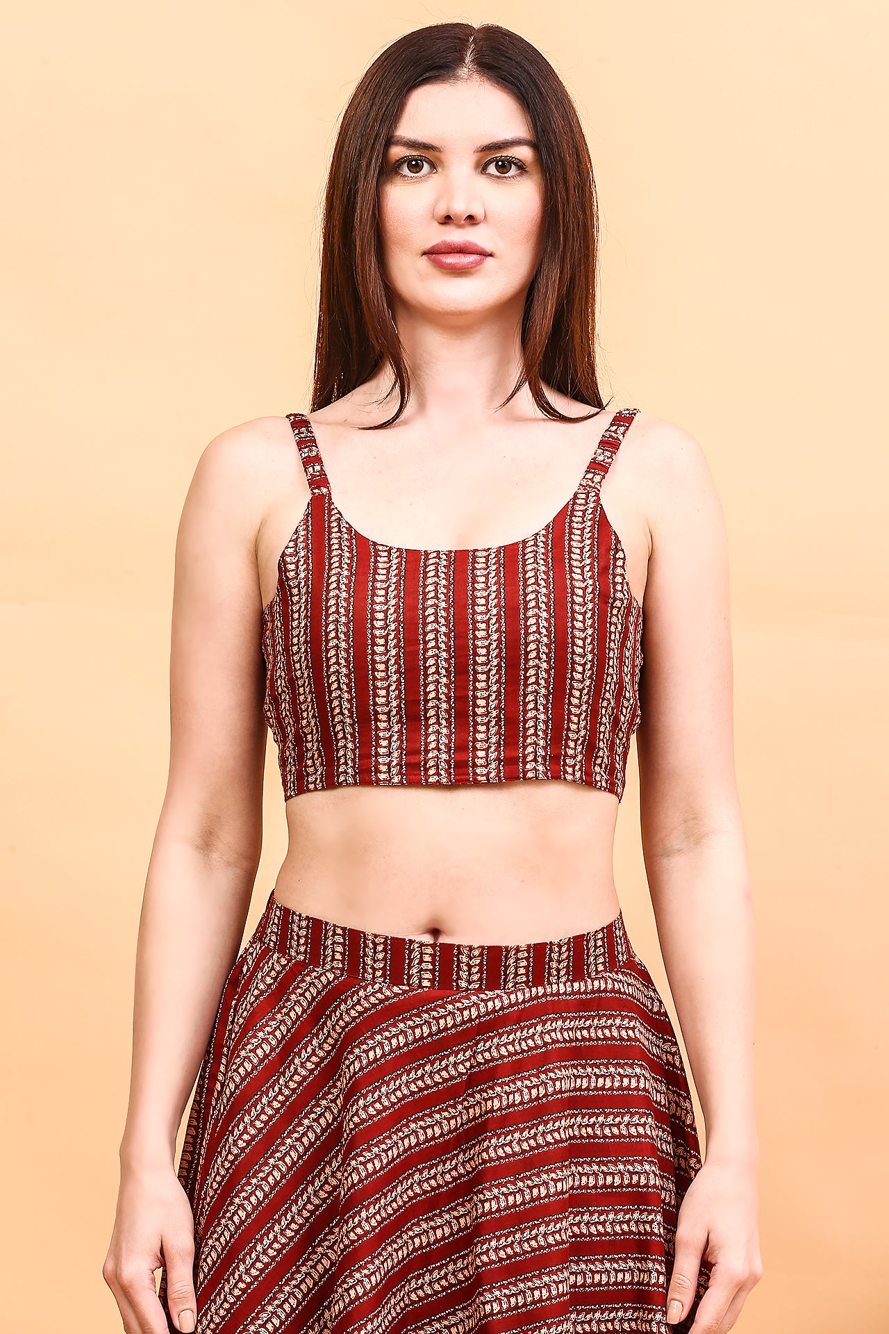 Maroon Skirt co-ord set