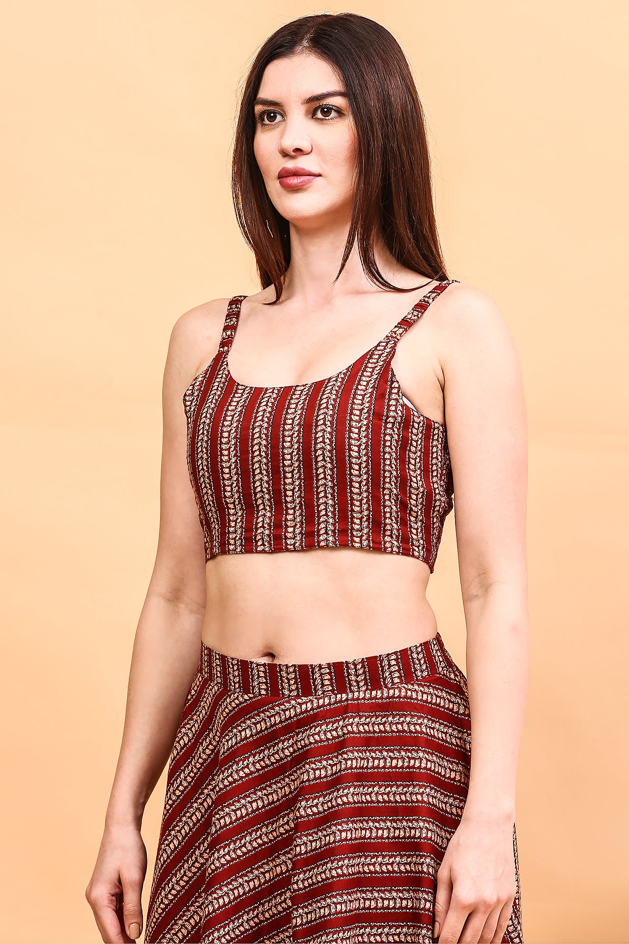 Maroon Skirt co-ord set