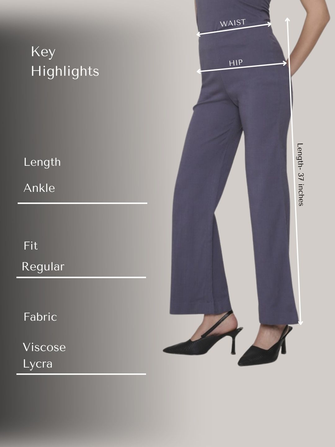 Grey Straight-Leg Seamless Trousers