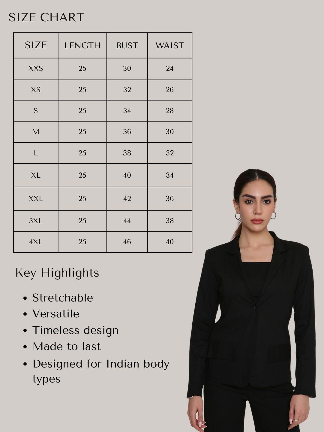 Classic Black Single-Button Blazer