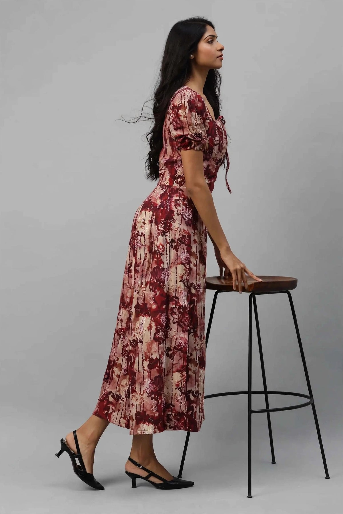Maroon Lily Dress