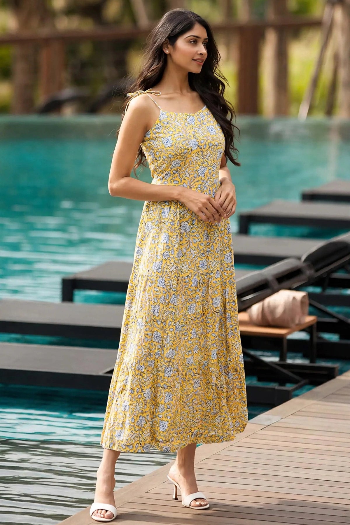 Yellow Peony Dress