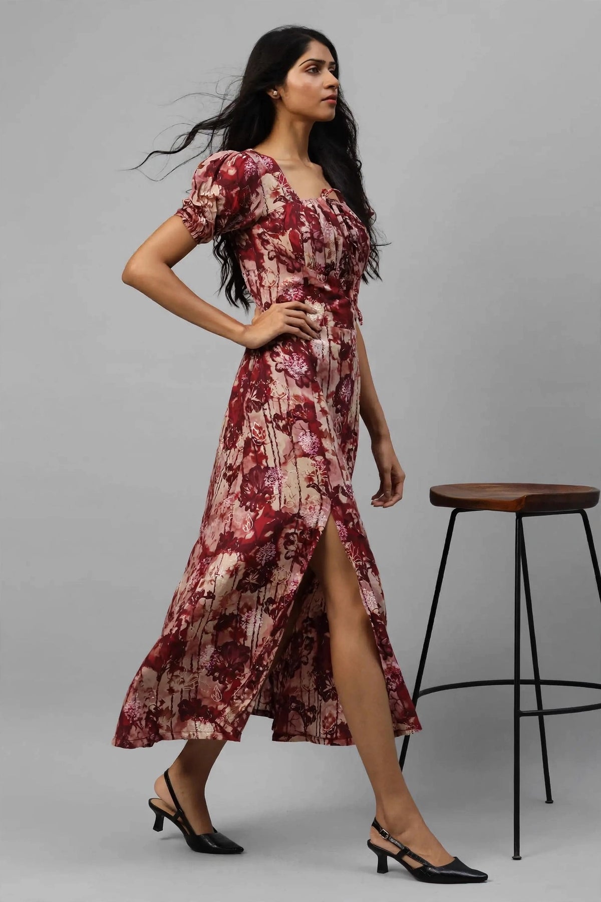 Maroon Lily Dress