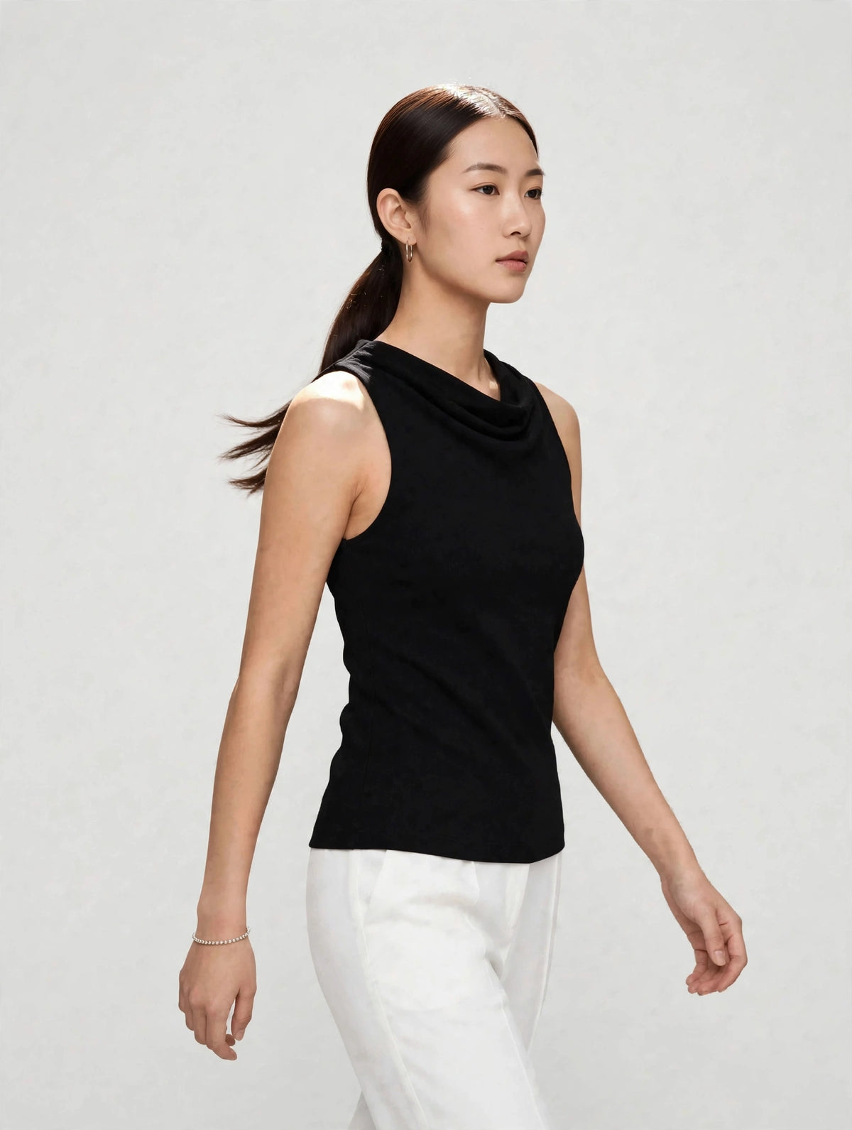 Black cowl top