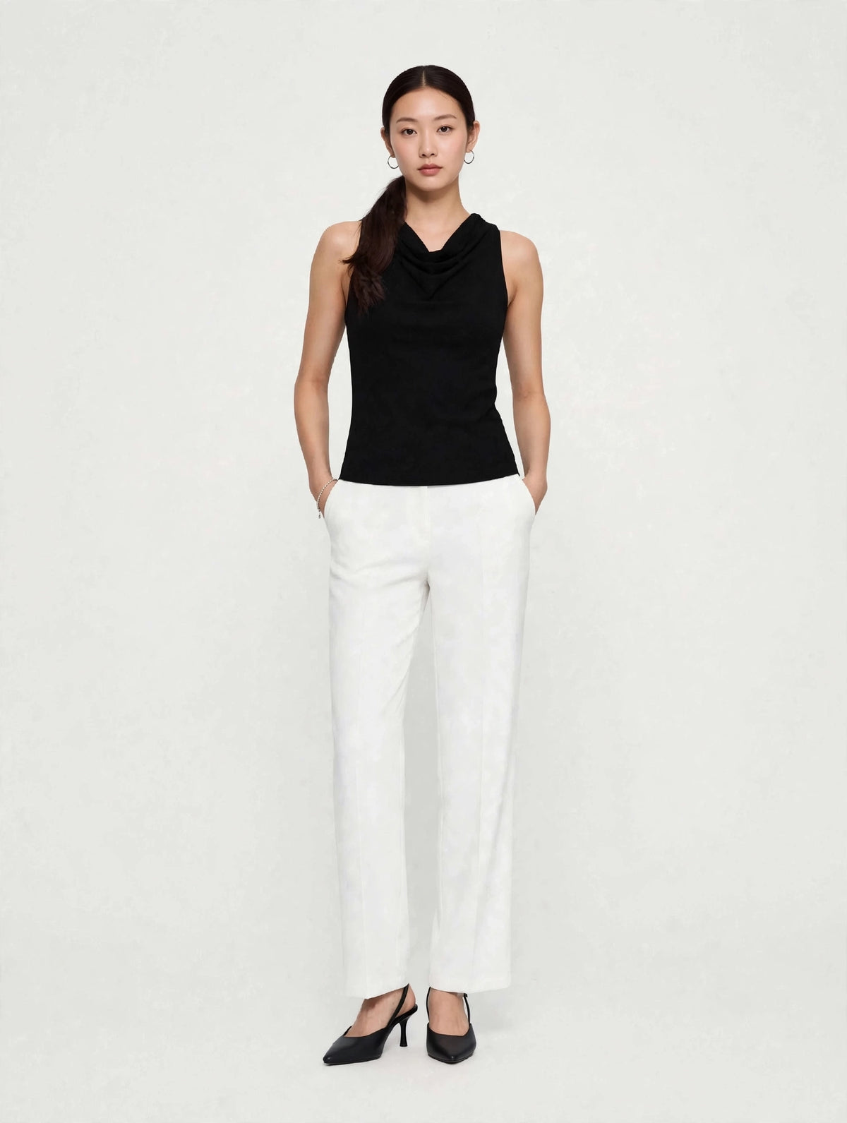 Black cowl top