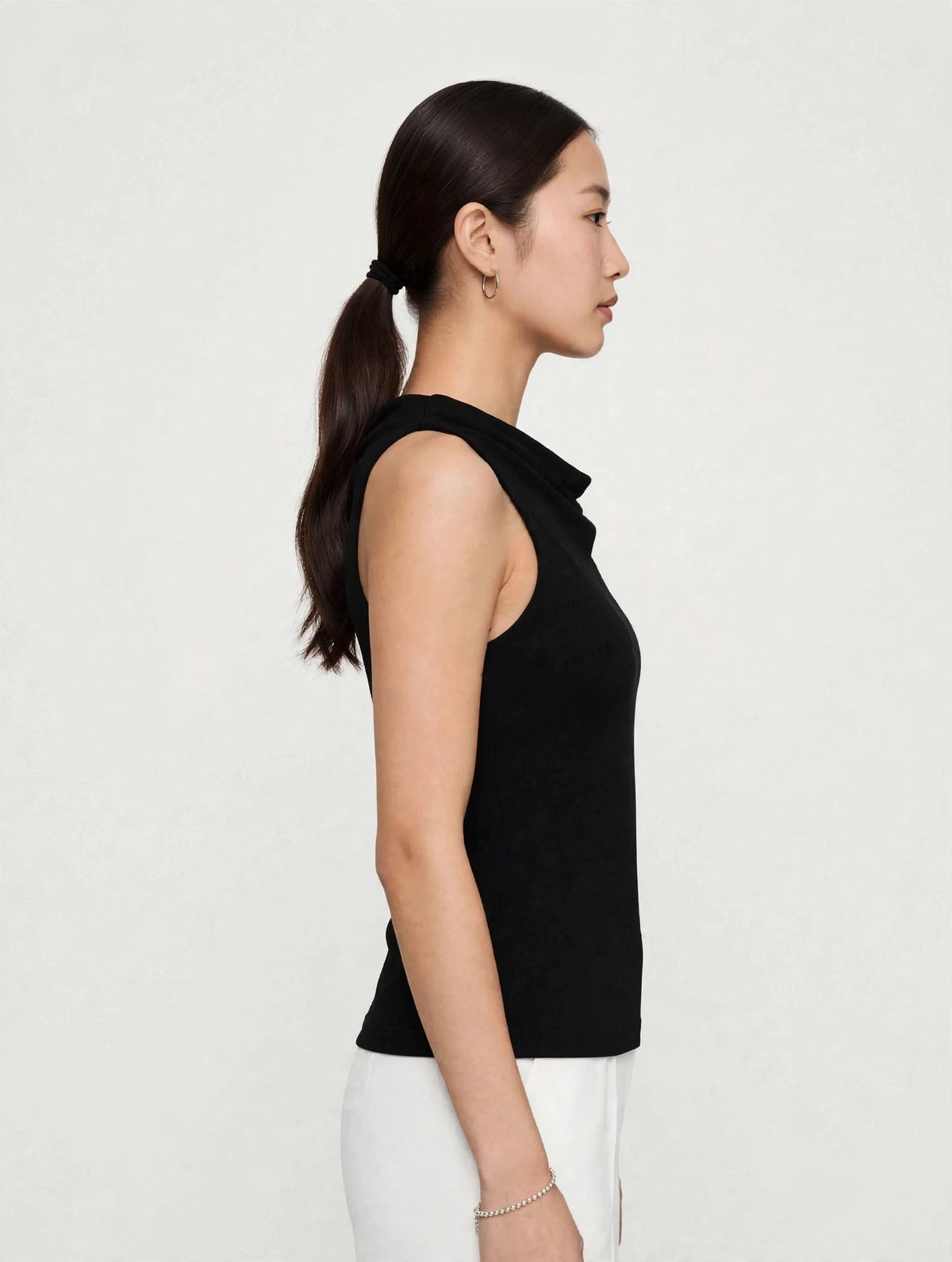 Black cowl top