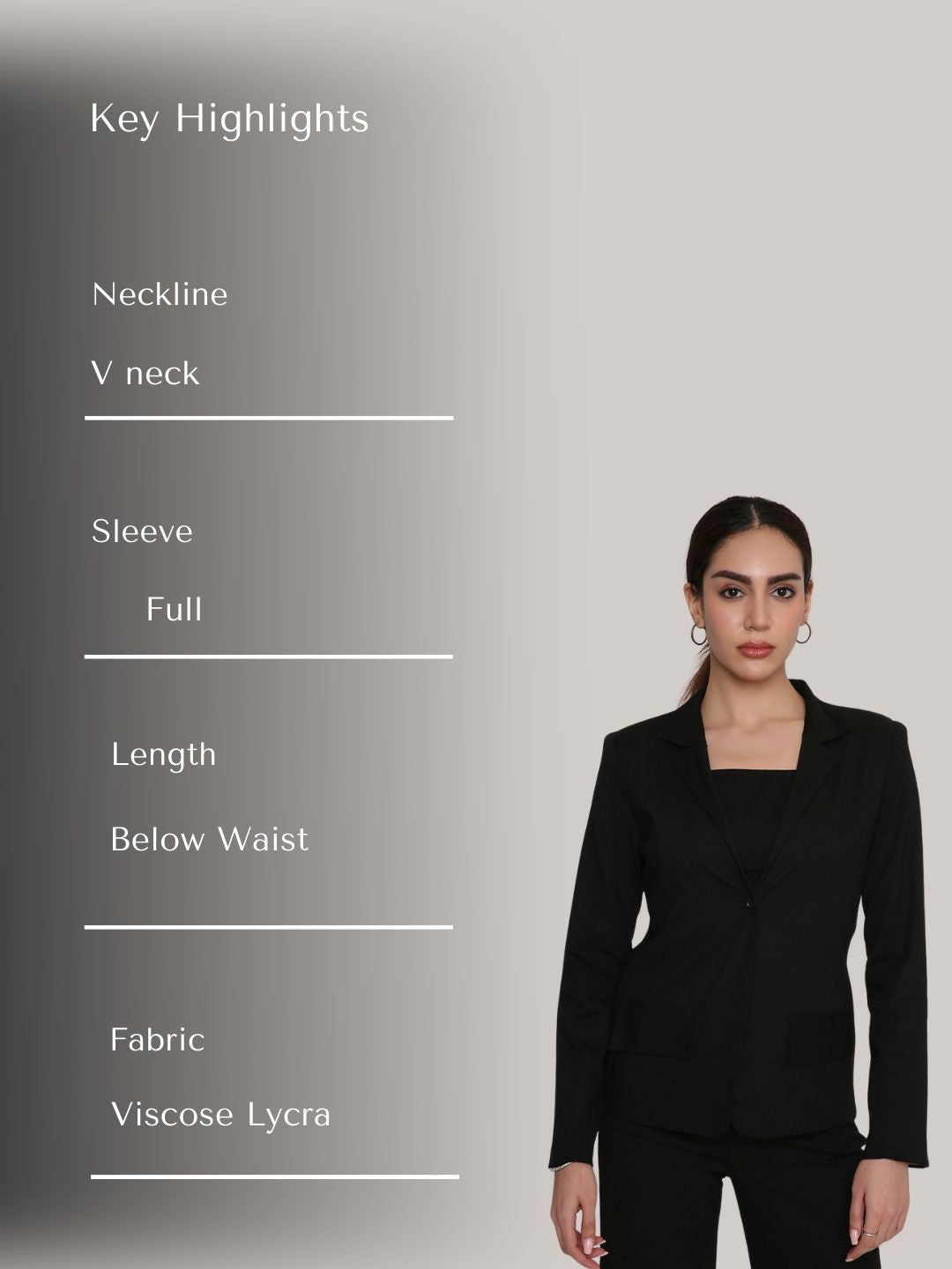 Classic Black Single-Button Blazer