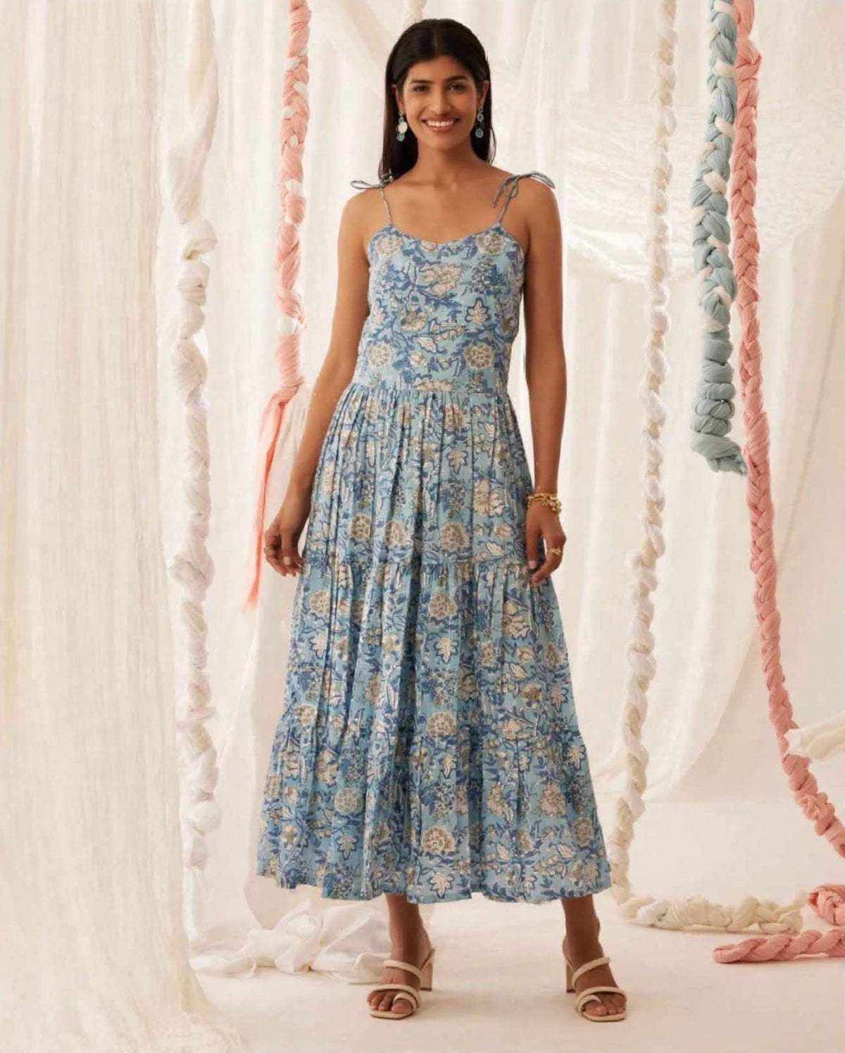 Blue Peony Dress
