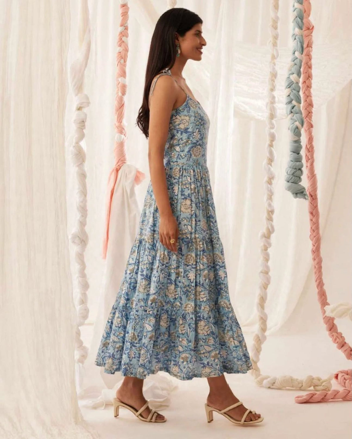 Blue Peony Dress