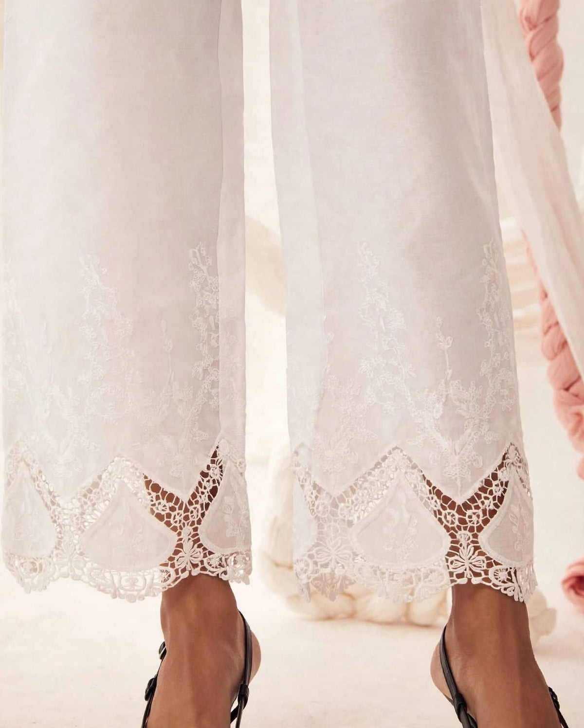 White wrap top pant co-ord
