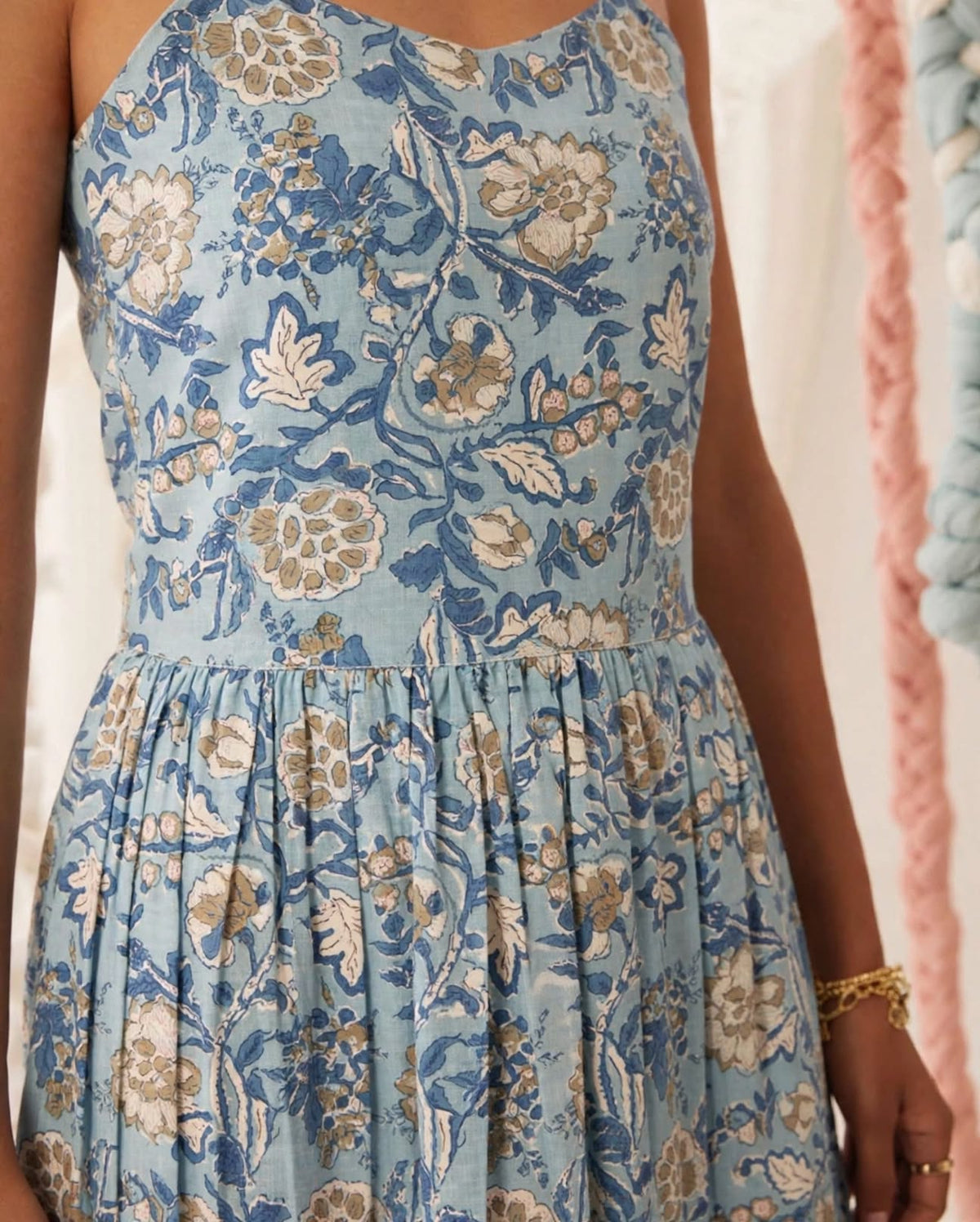 Blue Peony Dress
