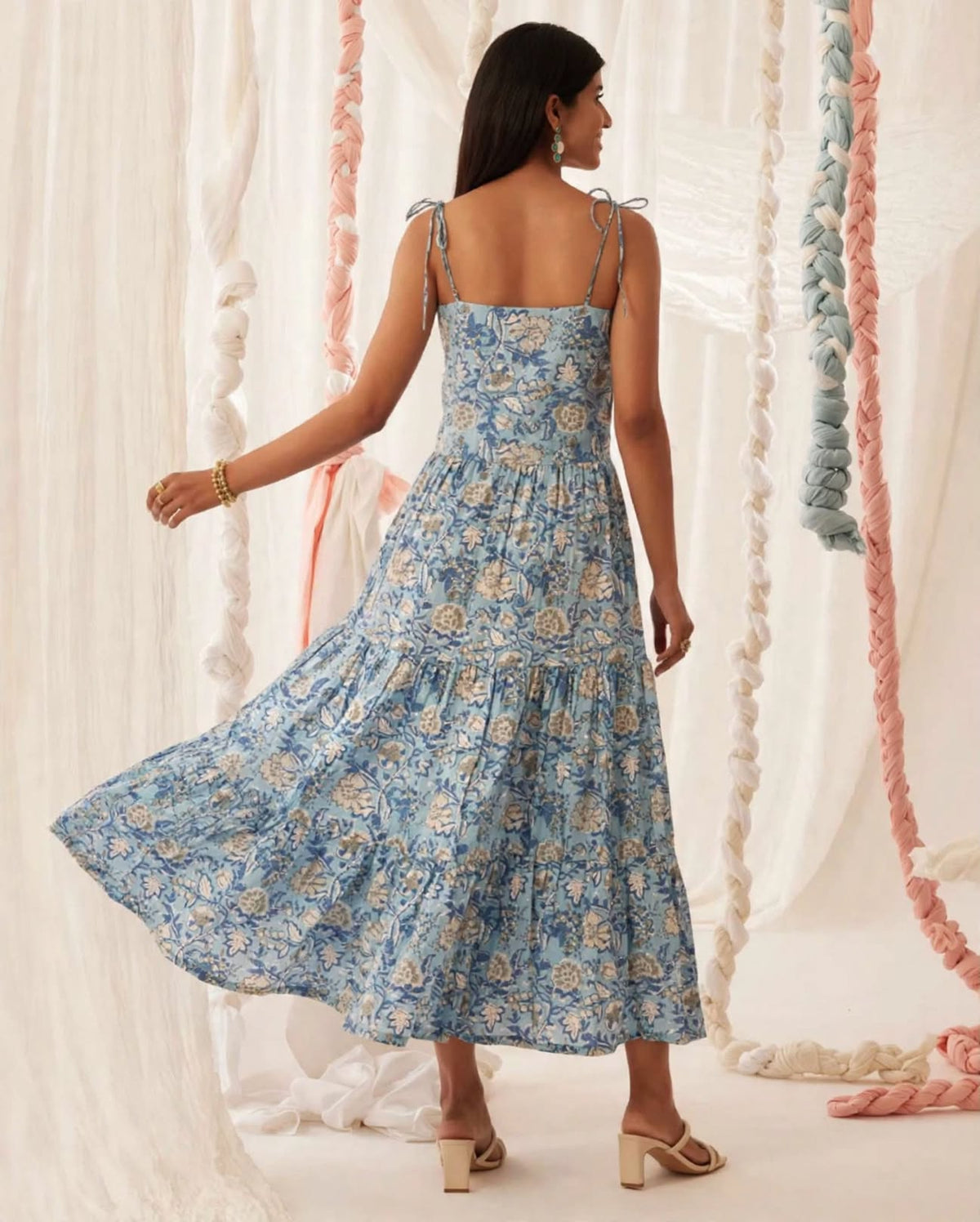 Blue Peony Dress
