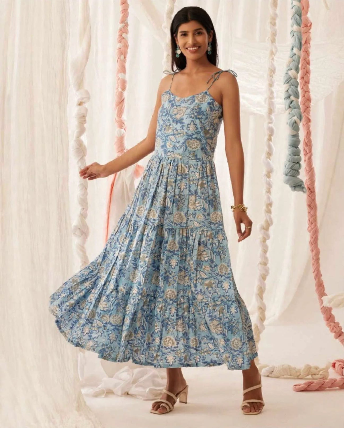 Blue Peony Dress