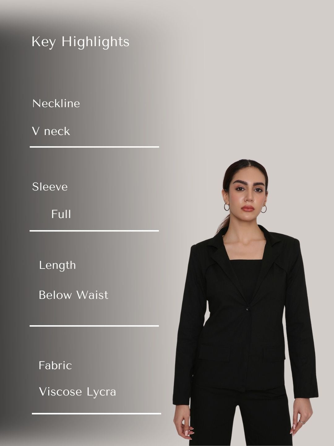 Black Paneled Blazer