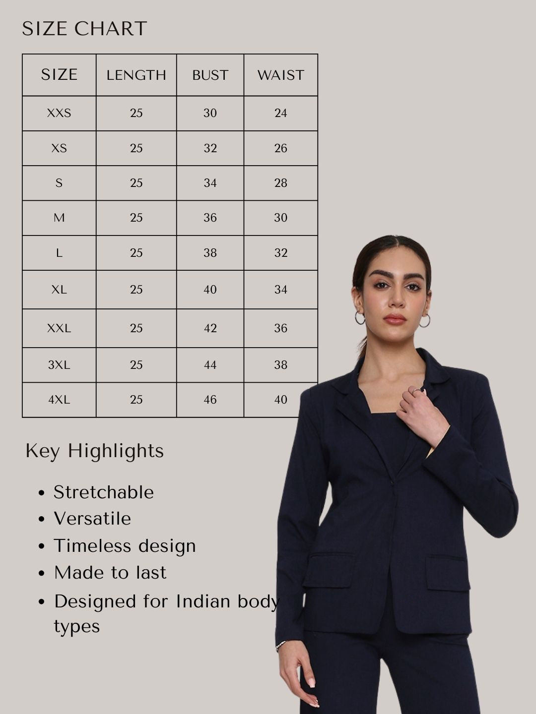 Classic Blue Blazer Set