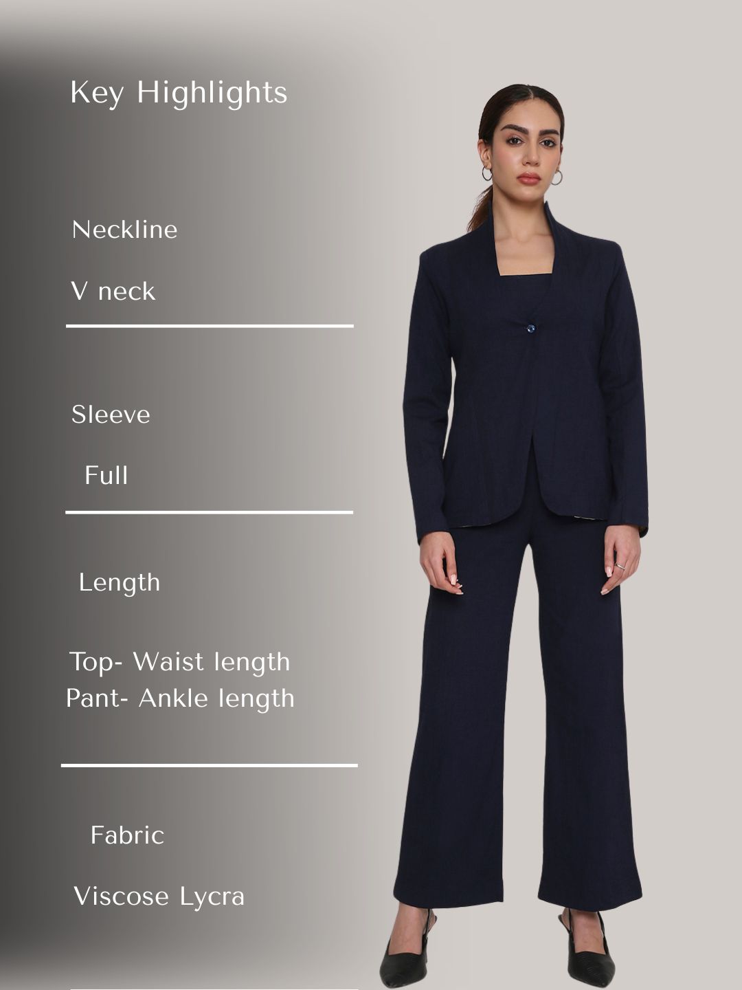 Seamless Blue Blazer Set