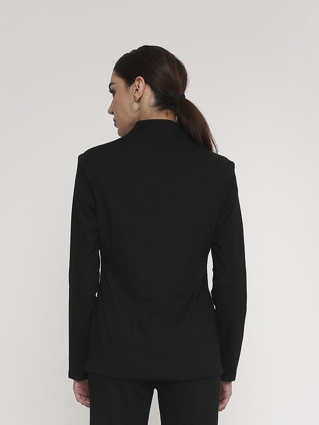 Black Paneled Blazer